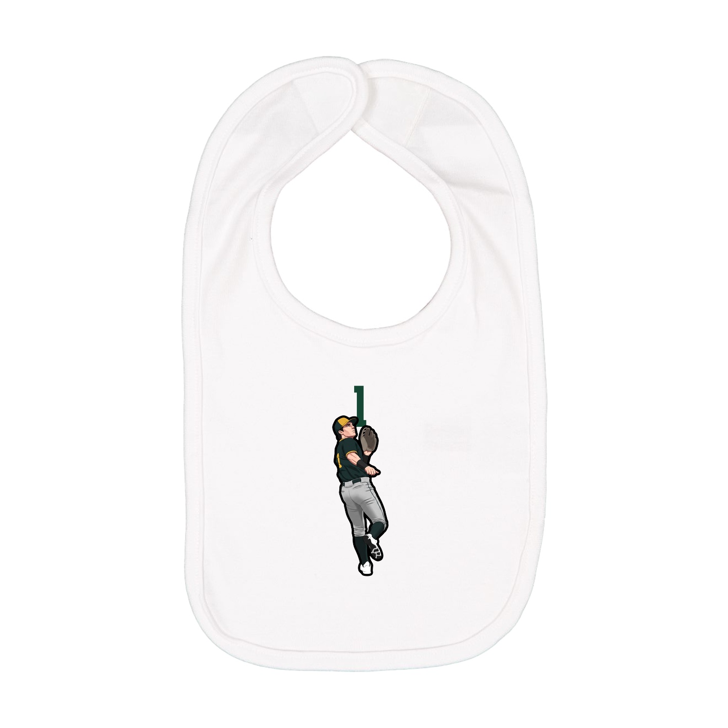 Infant Bib — Number Top in White