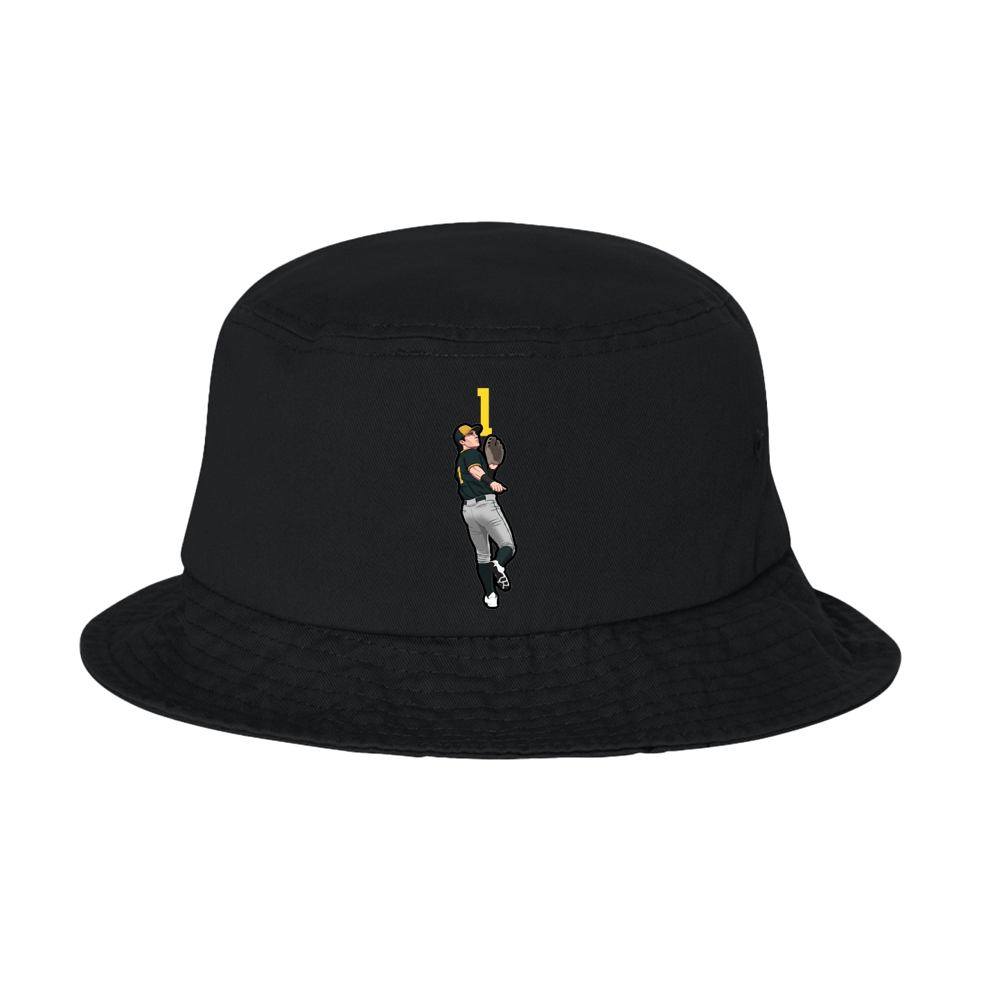 Bucket Cap — Number Top in Black