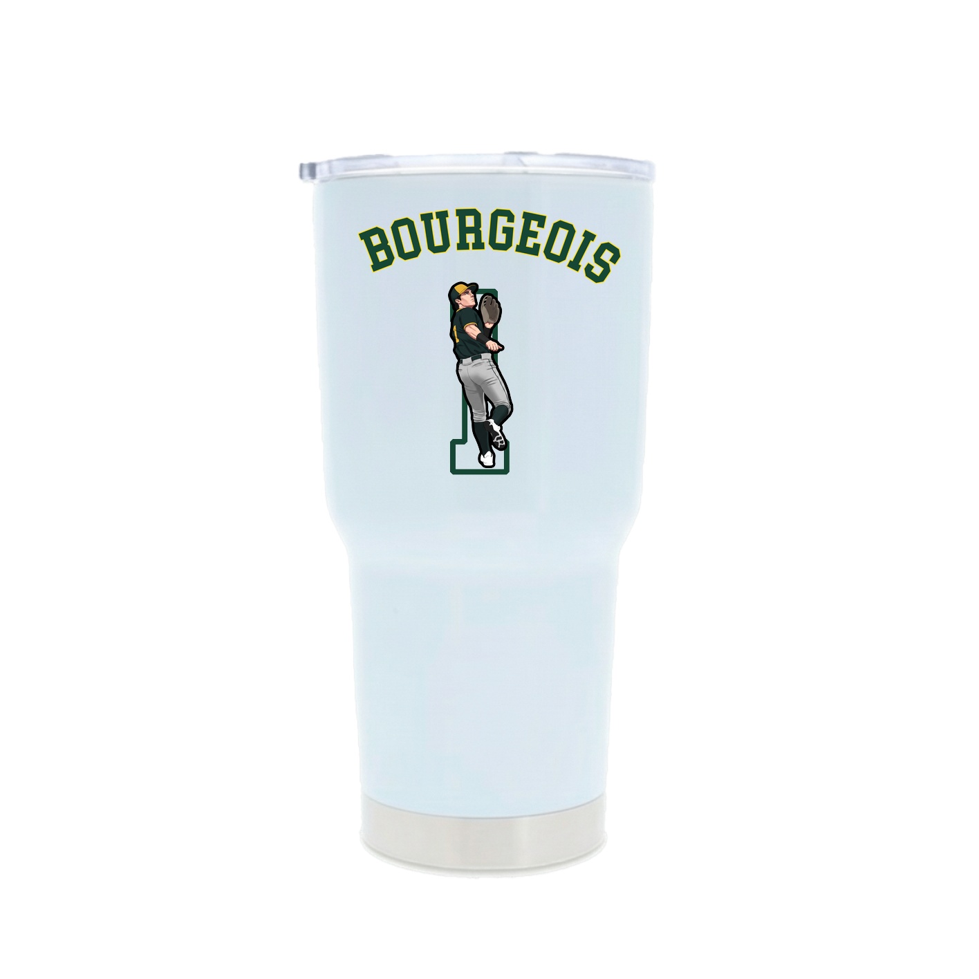 30oz Stainless Steel Tumbler — Shirsey Arch in White