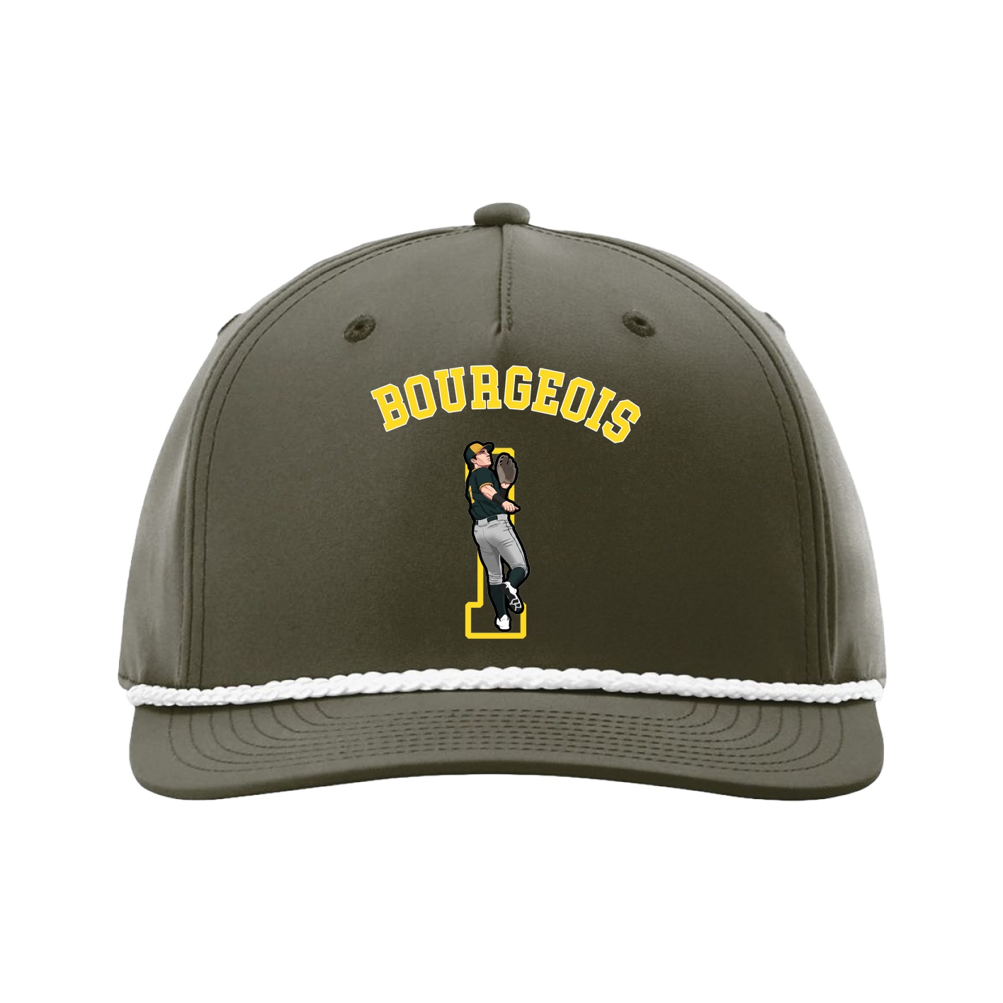 Five-Panel Classic Rope Cap — Shirsey Arch in Green