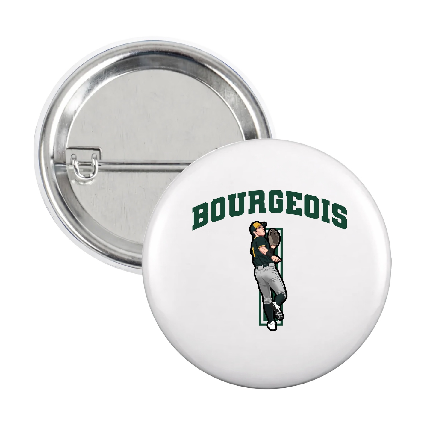 Game Day Button — Number in White