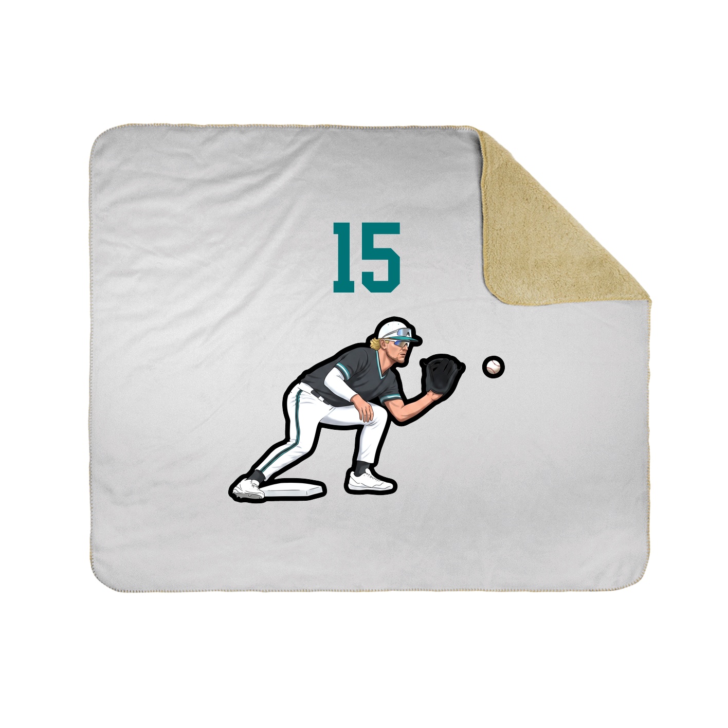 Throw Blanket — Number Top in White