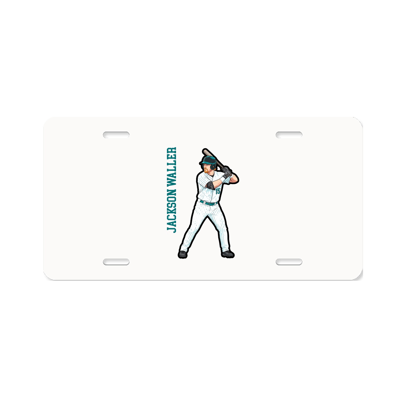 License Plate — Name Vertical in Classic