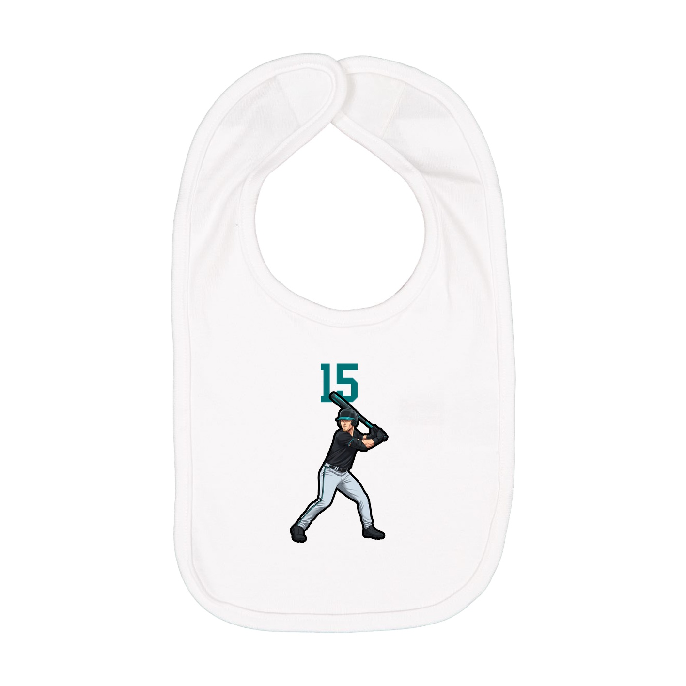 Infant Bib — Number Top in White