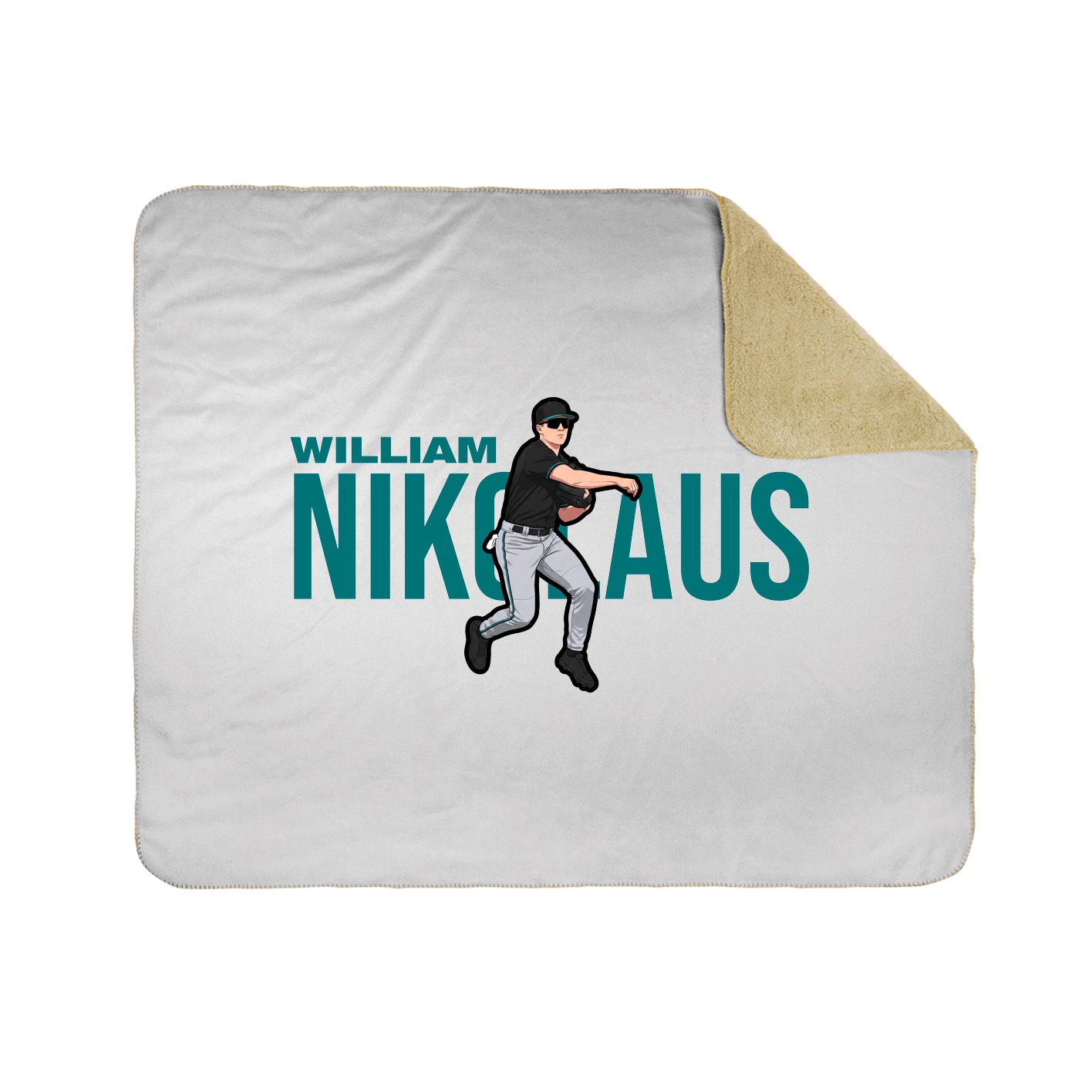 Throw Blanket — Player Name in White