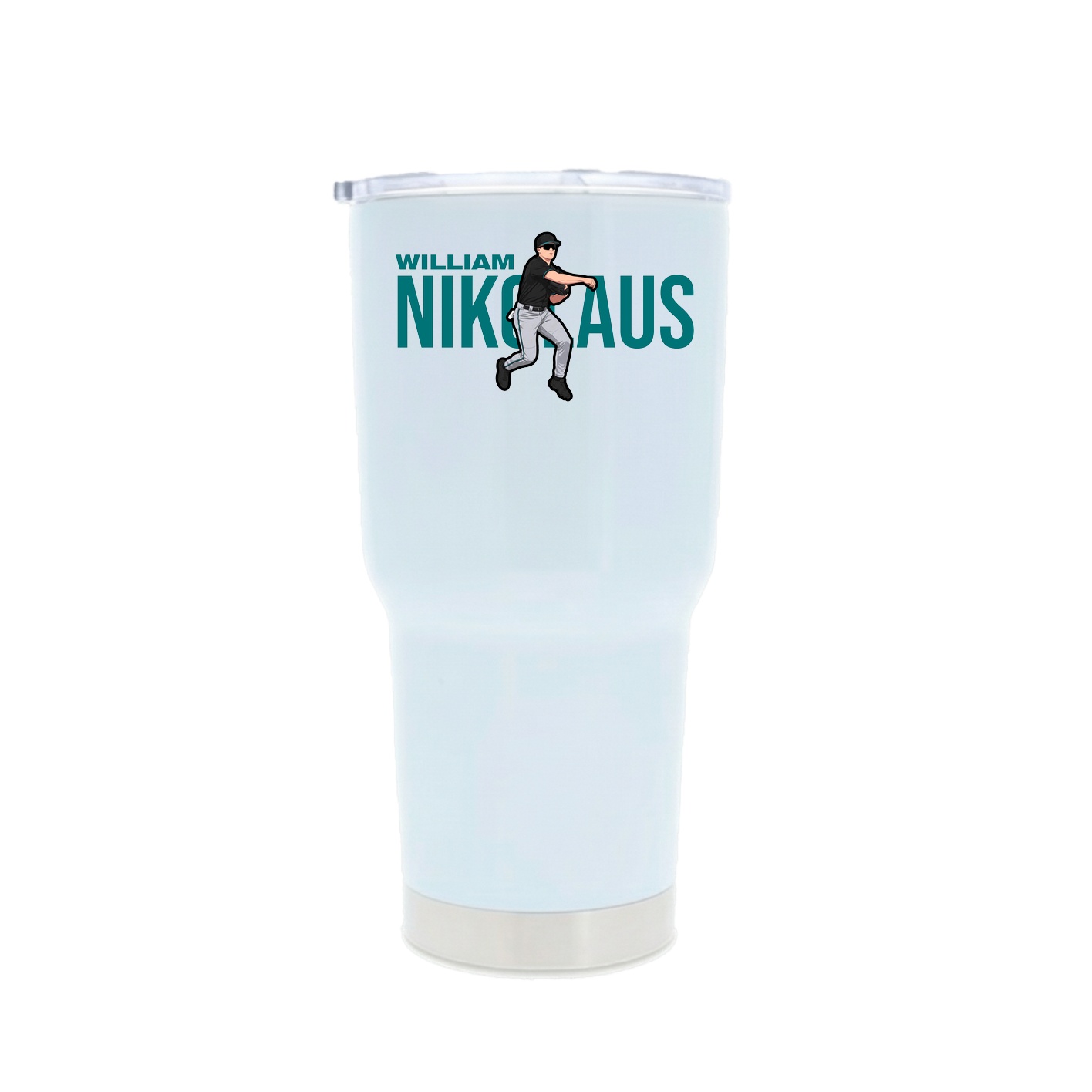 30oz Stainless Steel Tumbler — Player Name in White