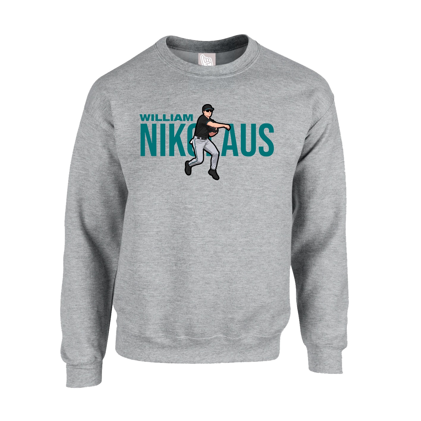Fleece Crew — Player Name in Grey