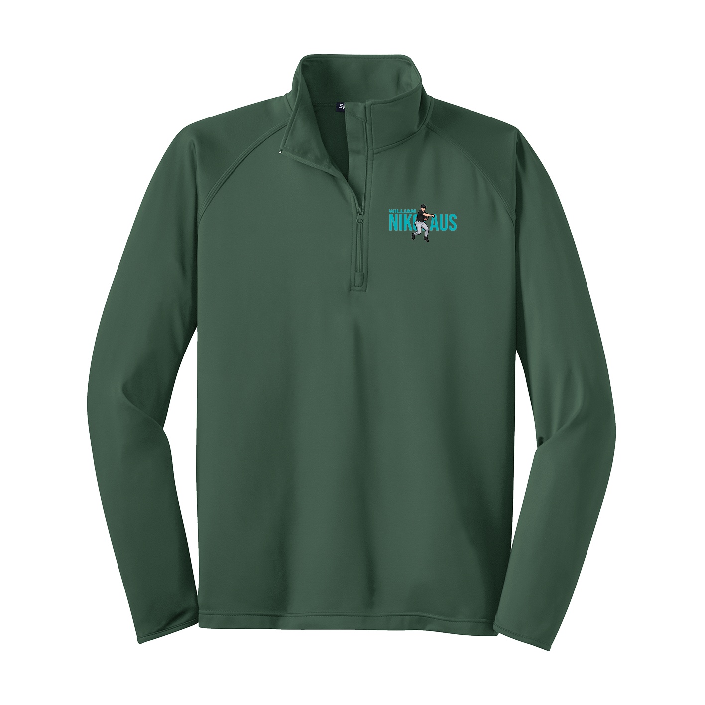 Q-Zip Pullover — Player Name in Green