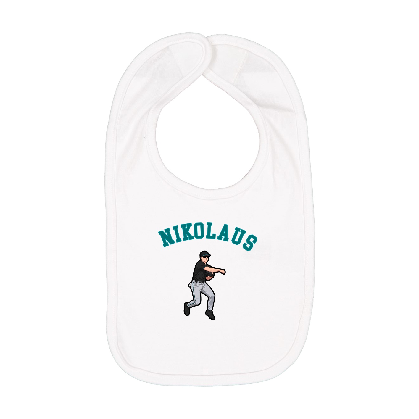 Infant Bib — Shirsey Arch in White