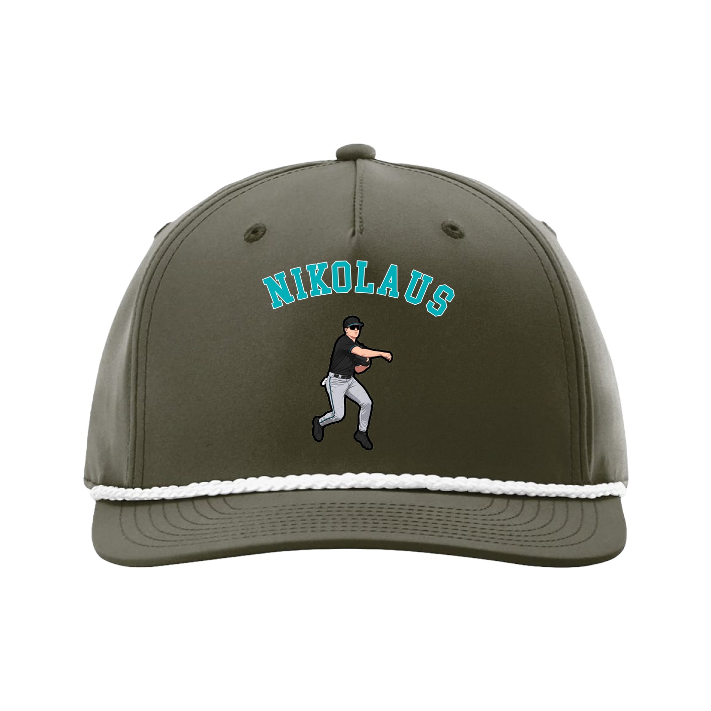 Five-Panel Classic Rope Cap — Shirsey Arch in Green