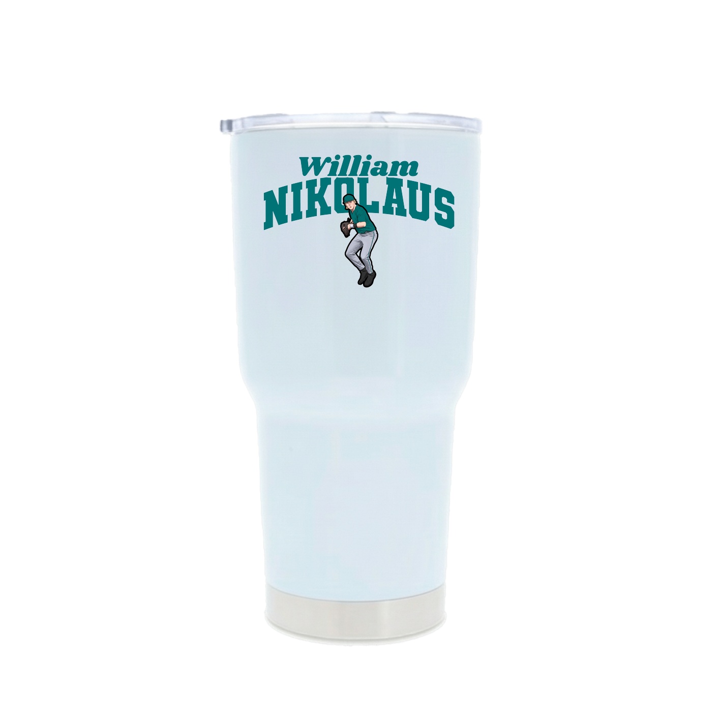 30oz Stainless Steel Tumbler — Signature Arch in White