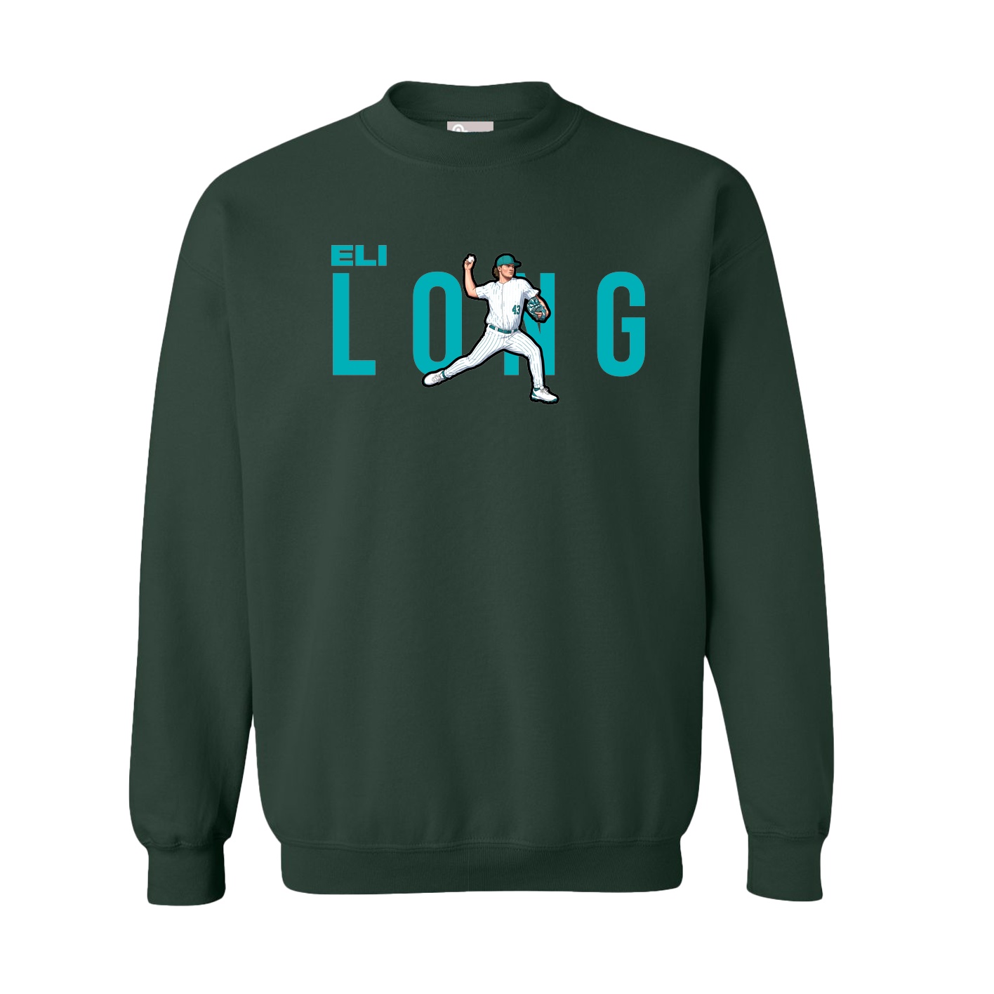 Fleece Crew — Player Name in Green