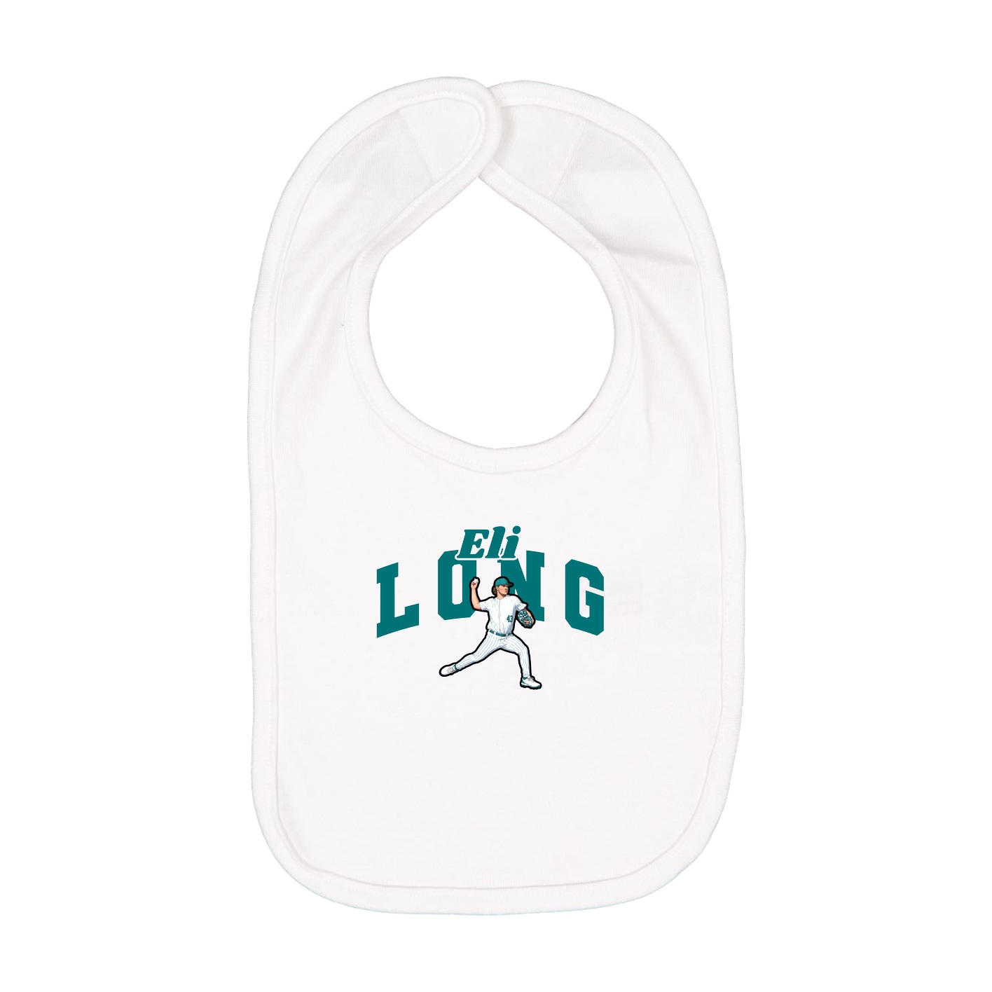 Infant Bib — Signature Arch in White