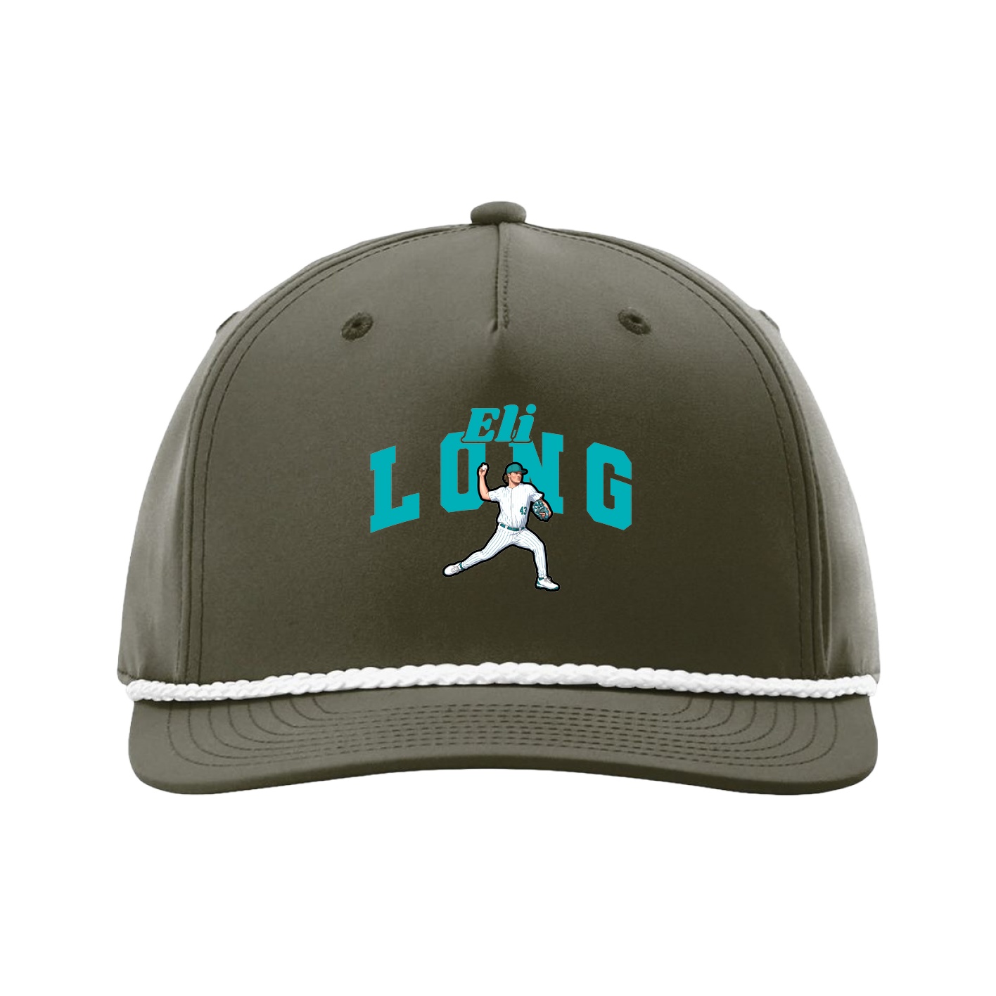 Five-Panel Classic Rope Cap — Signature Arch in Green