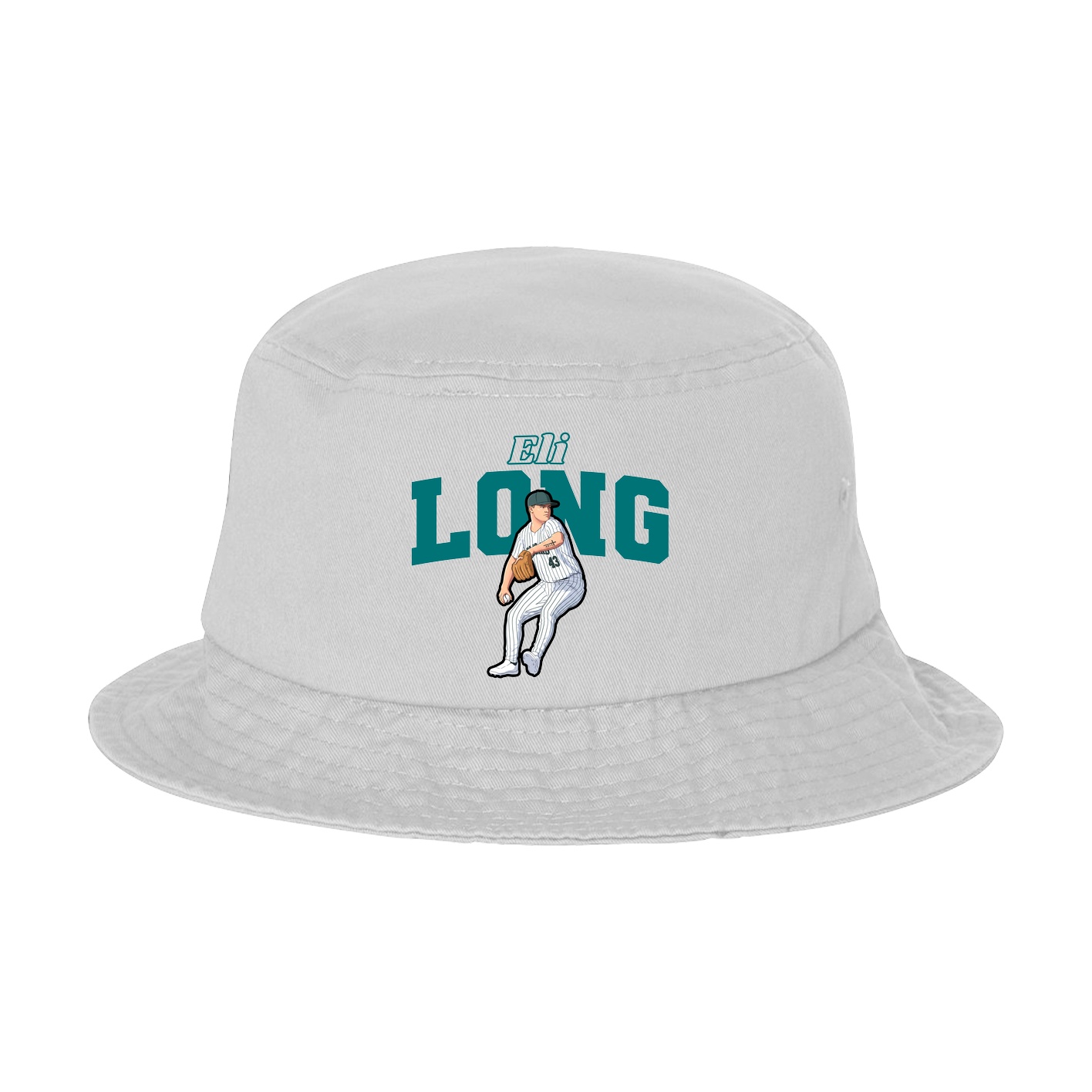 Bucket Cap — Name Arch in White