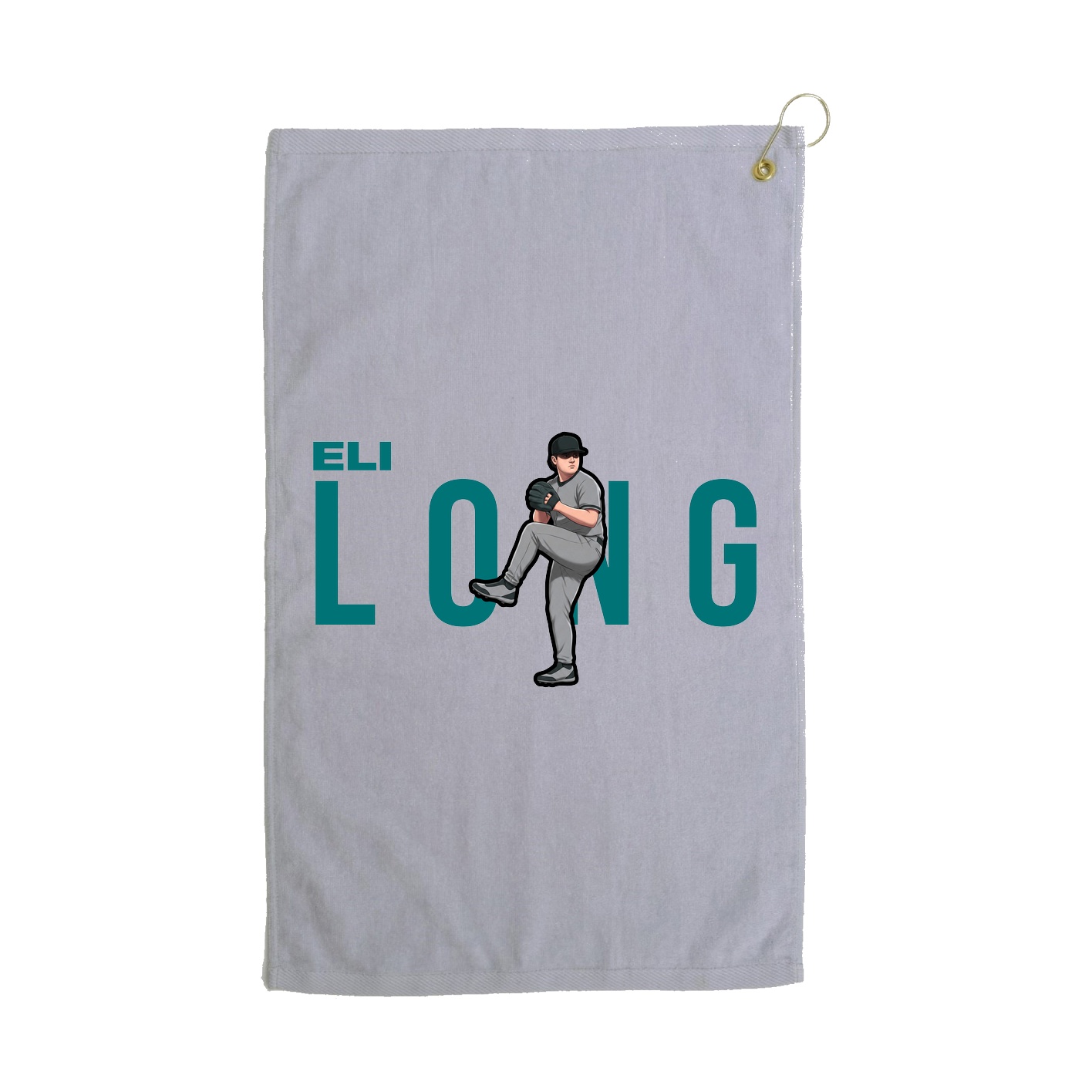Golf Towel — Player Name in Grey