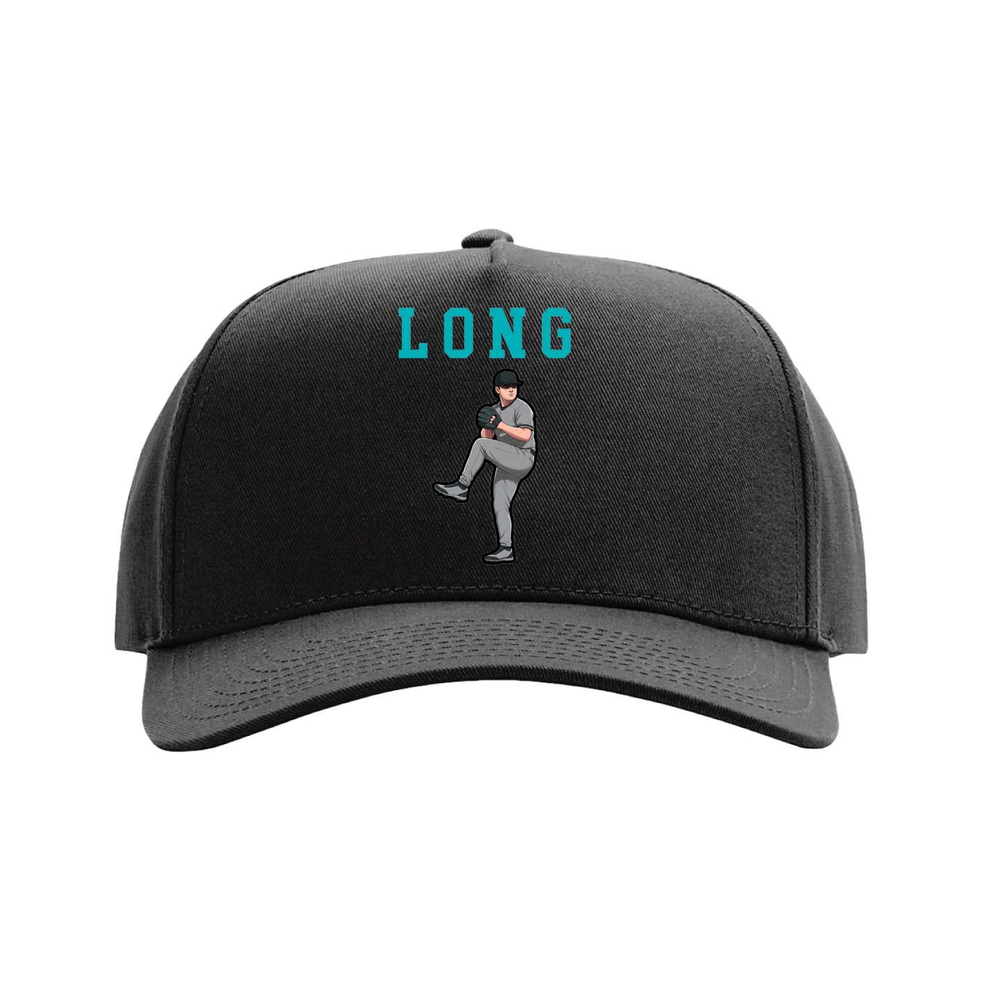 Full Fabric Five-Panel Champ Cap — Shirsey in Black