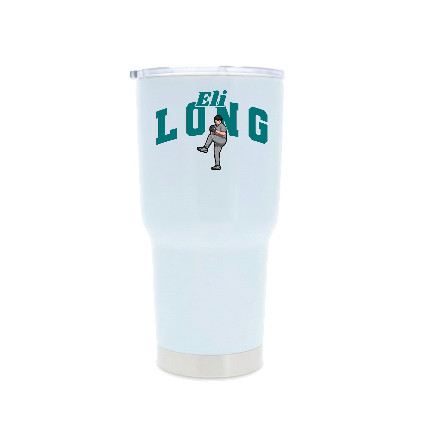 30oz Stainless Steel Tumbler — Signature Arch in White
