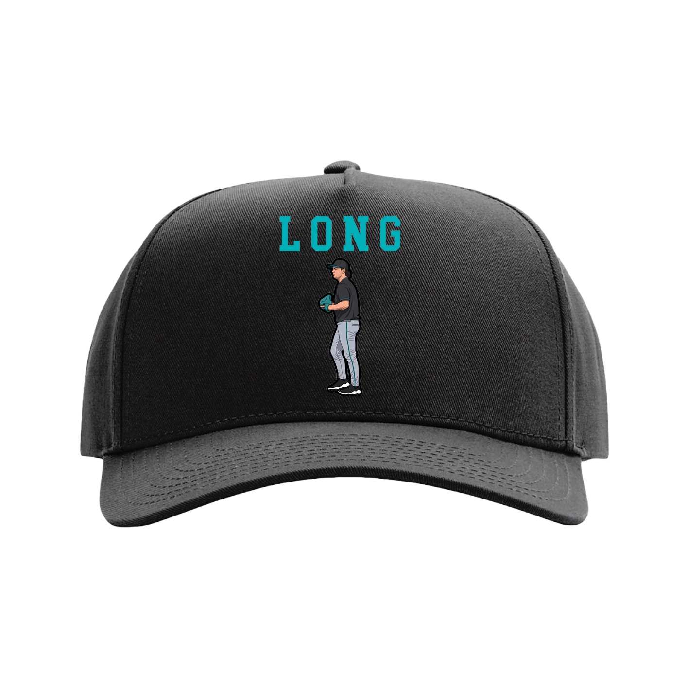 Full Fabric Five-Panel Champ Cap — Shirsey in Black