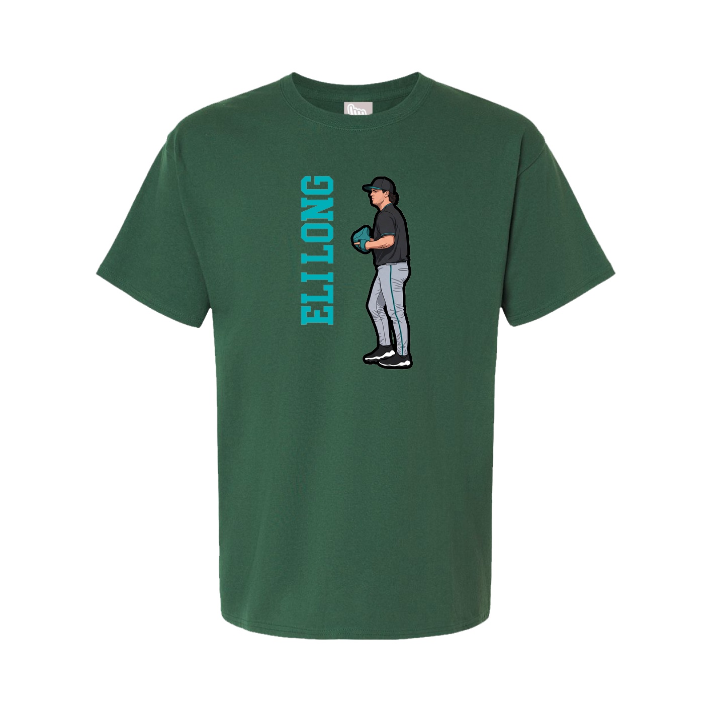 Tee — Name Vertical in Green