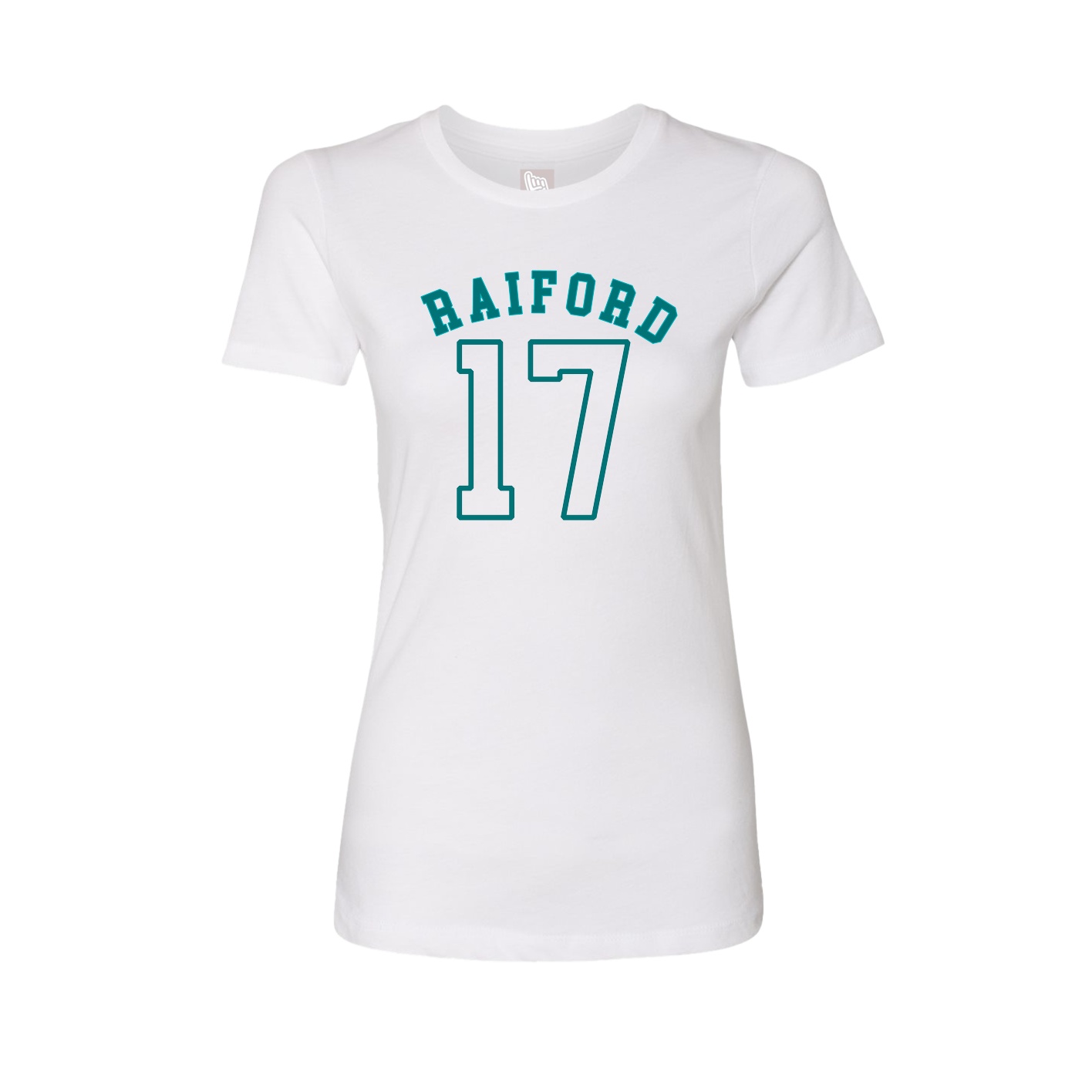 Fitted Women's Tee — Shirsey Arch in White