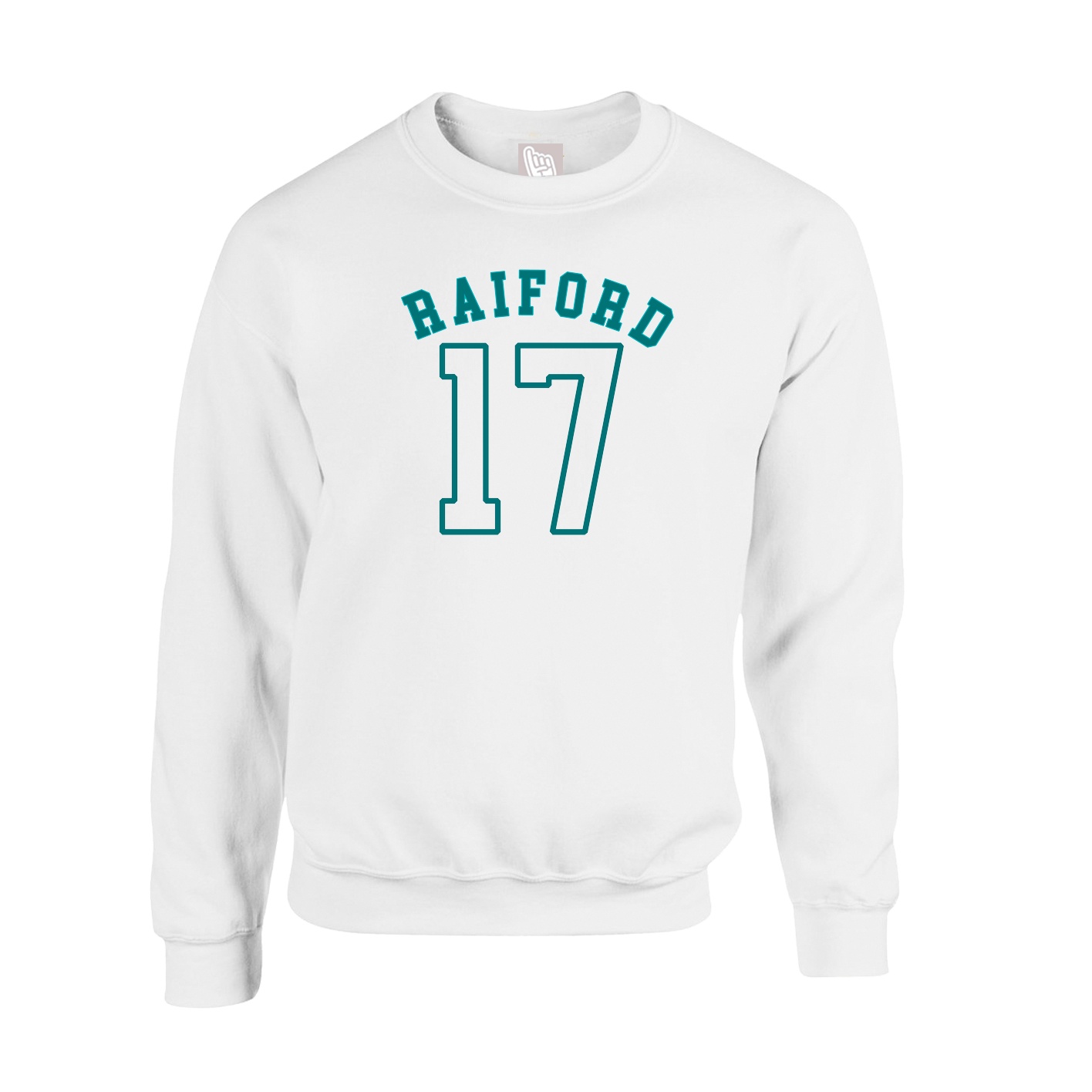 Fleece Crew — Shirsey Arch in White