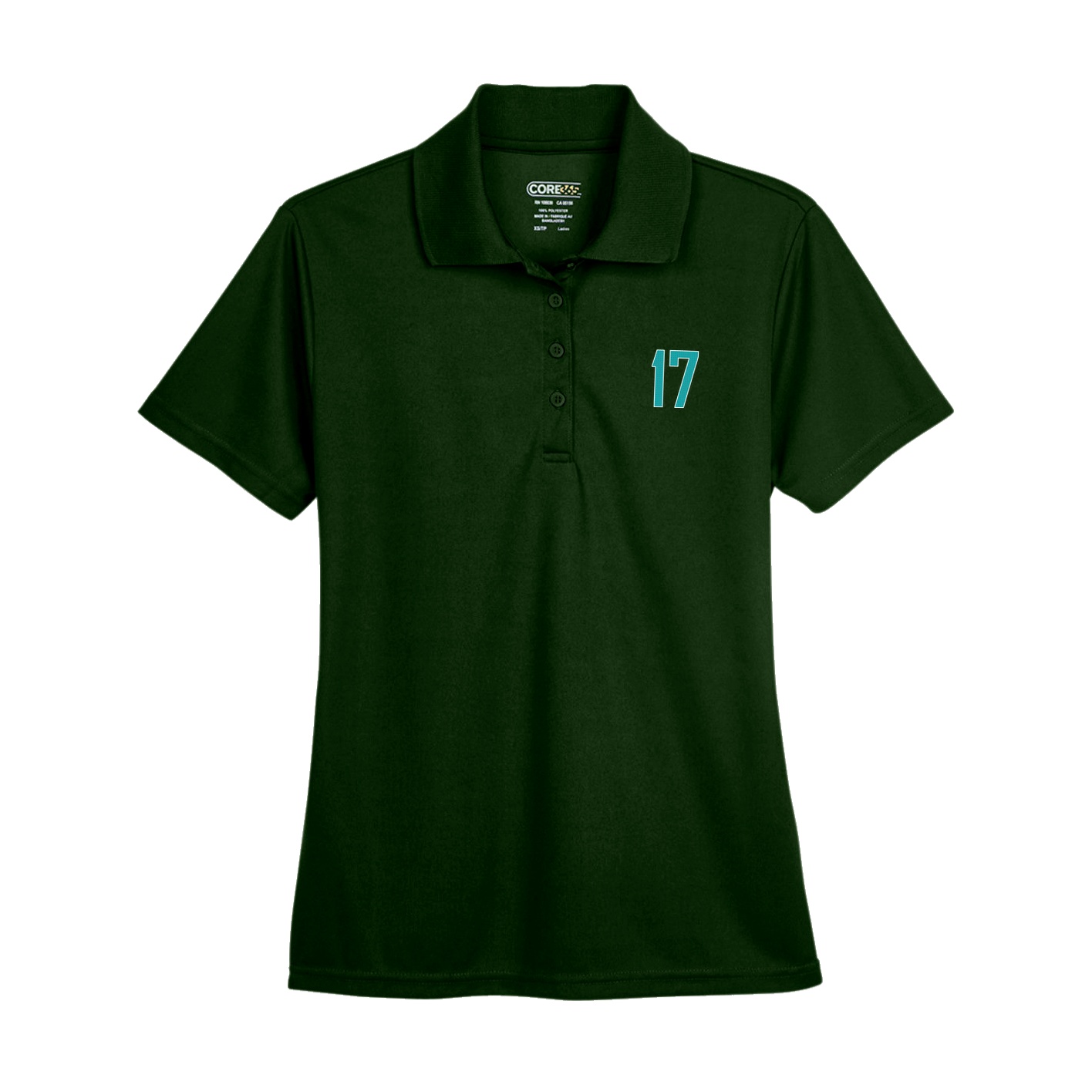 Womens Performance Polo — Front Shirsy in Green