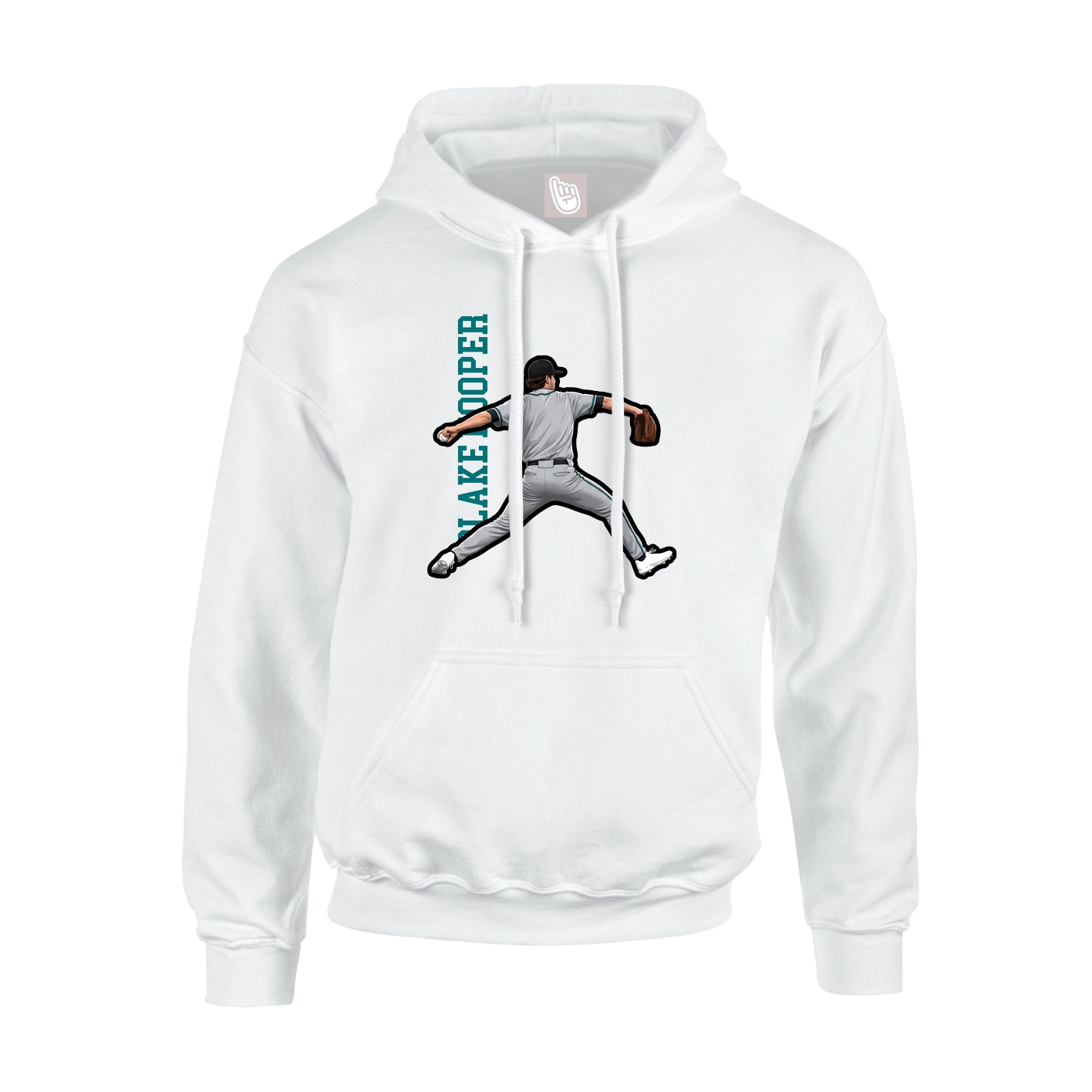 Youth Hoodie — Name Vertical in White