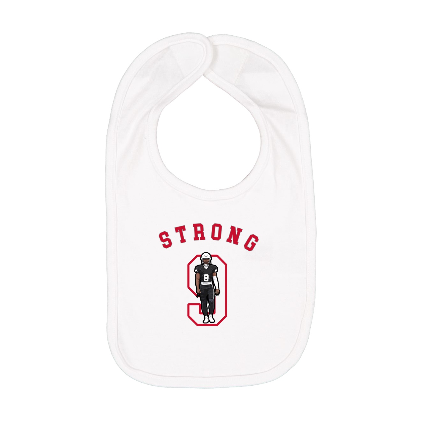 Infant Bib — Shirsey Arch in White
