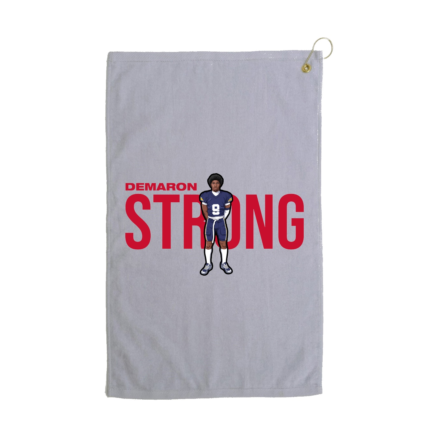 Golf Towel — Player Name in Grey