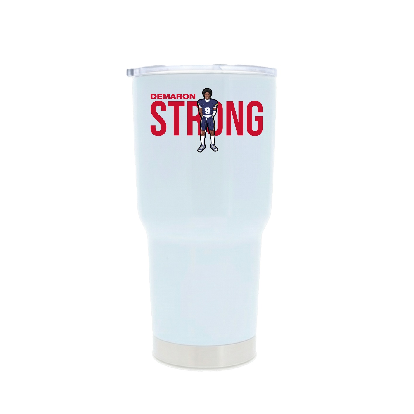 30oz Stainless Steel Tumbler — Player Name in White