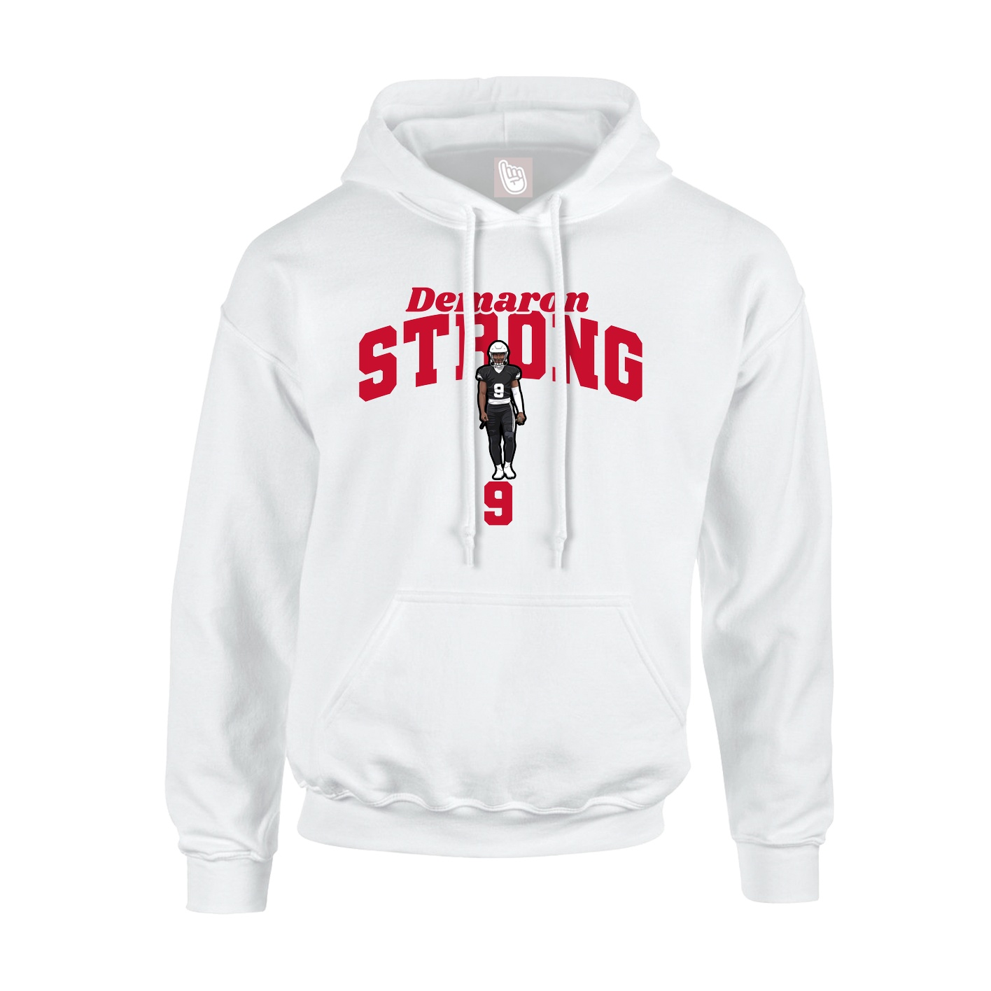 Youth Hoodie — Signature Arch in White