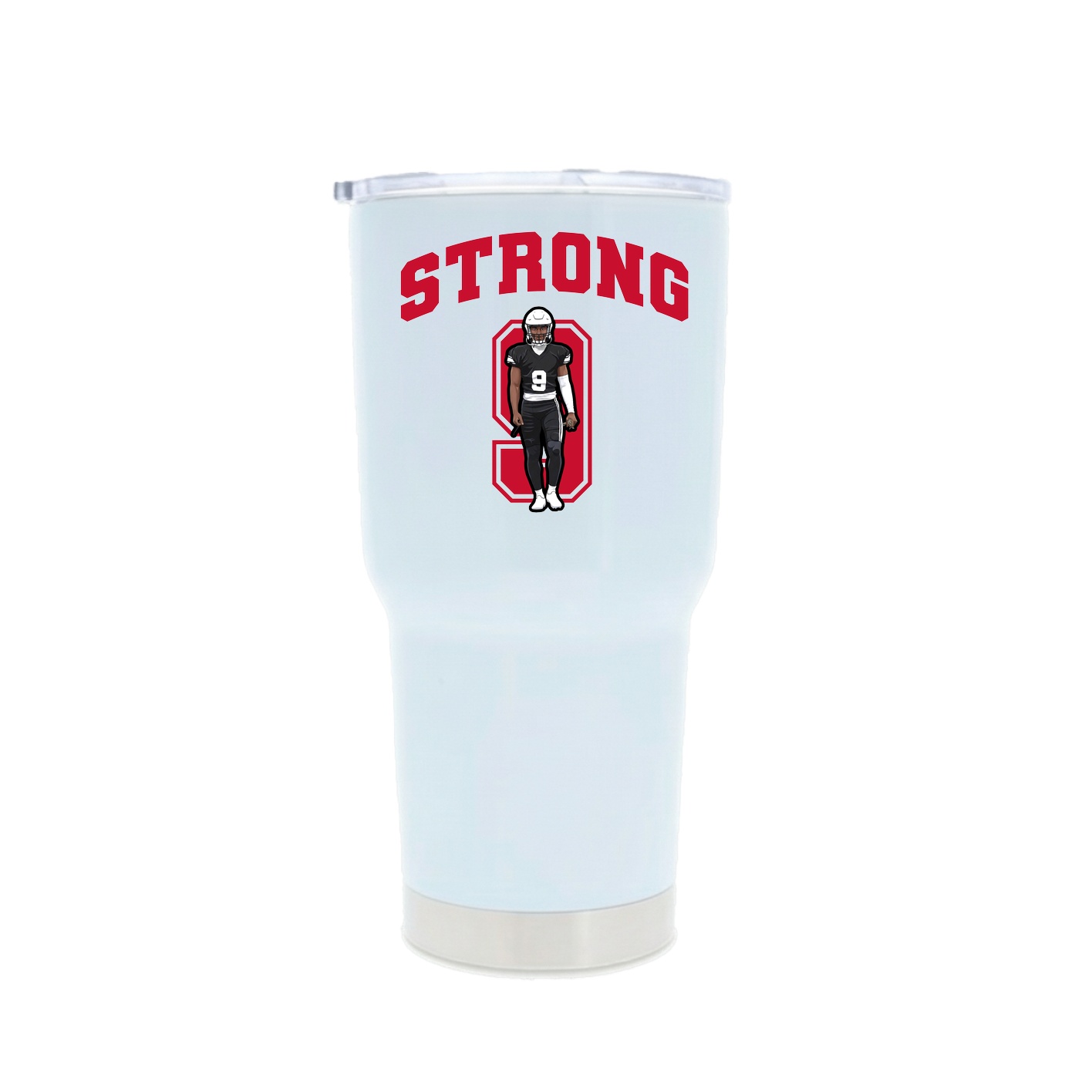 30oz Stainless Steel Tumbler — Number in White