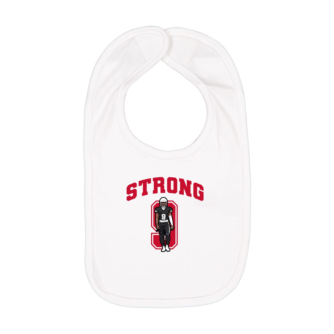 Infant Bib — Number in White