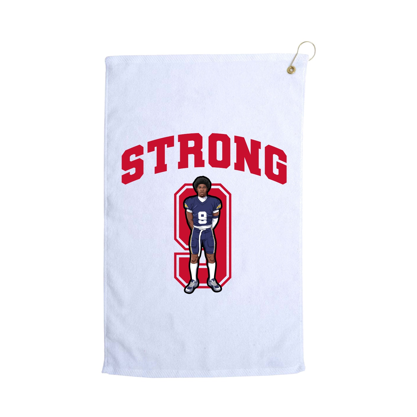 Golf Towel — Number in White