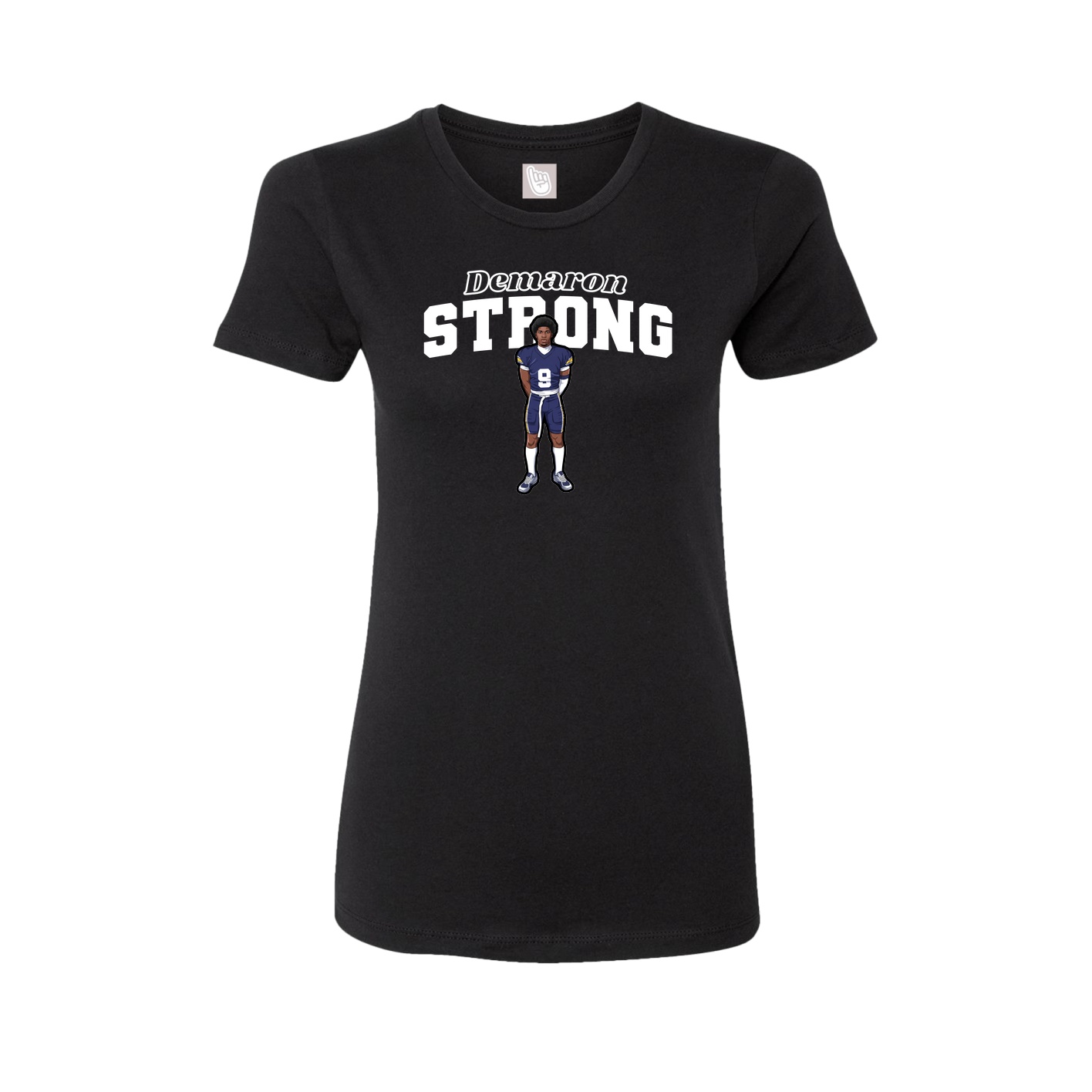 Fitted Women's Tee — Name Arch in Black