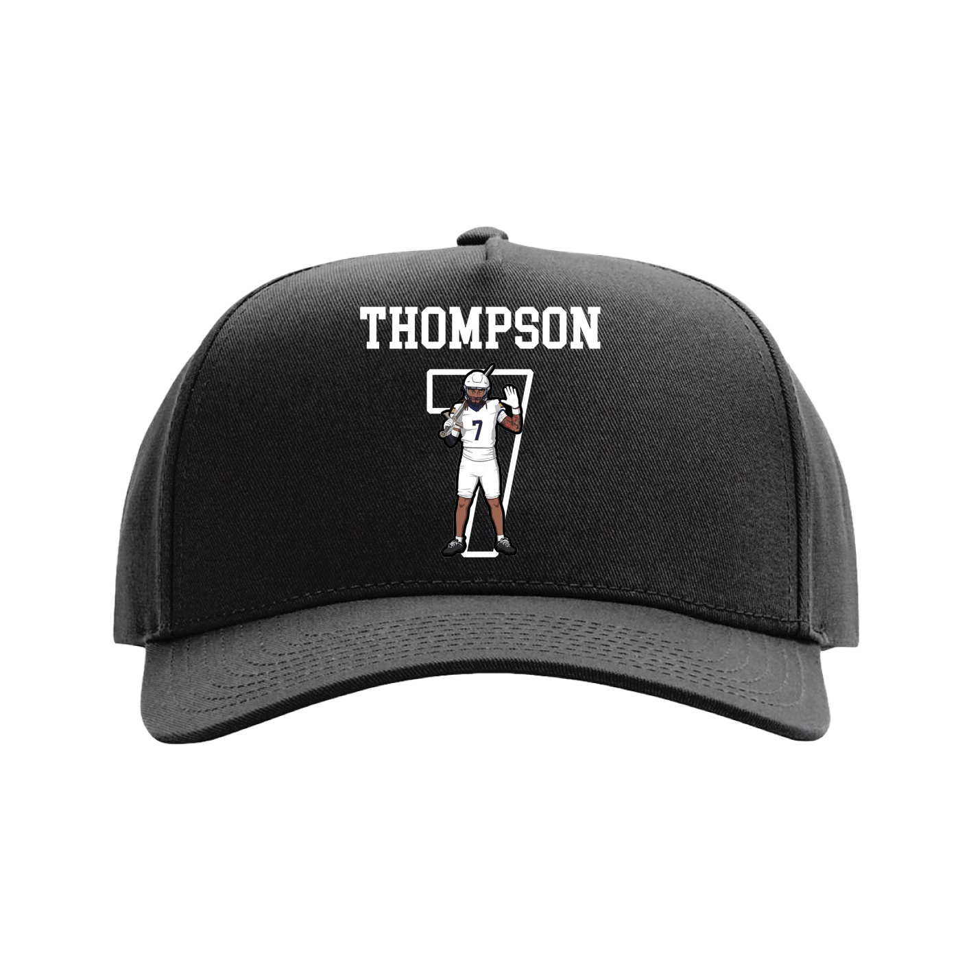 Full Fabric Five-Panel Champ Cap — Shirsey in Black