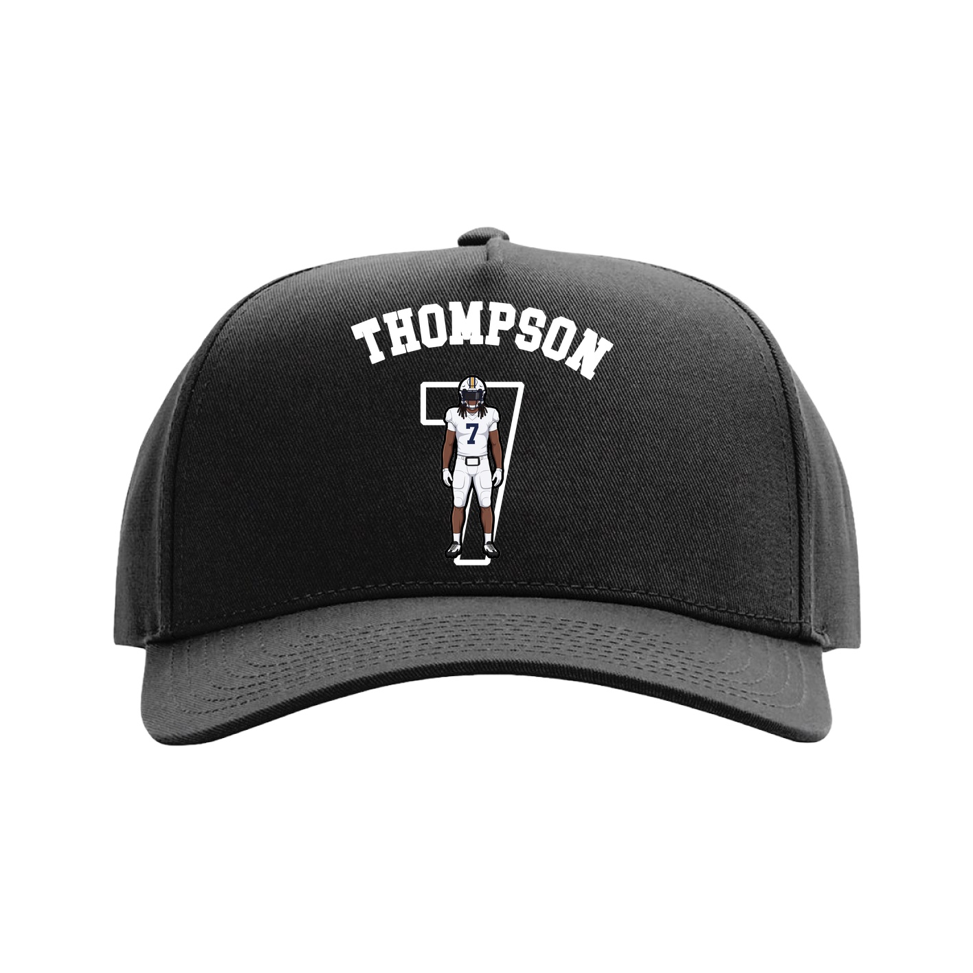 Full Fabric Five-Panel Champ Cap — Shirsey Arch in Black