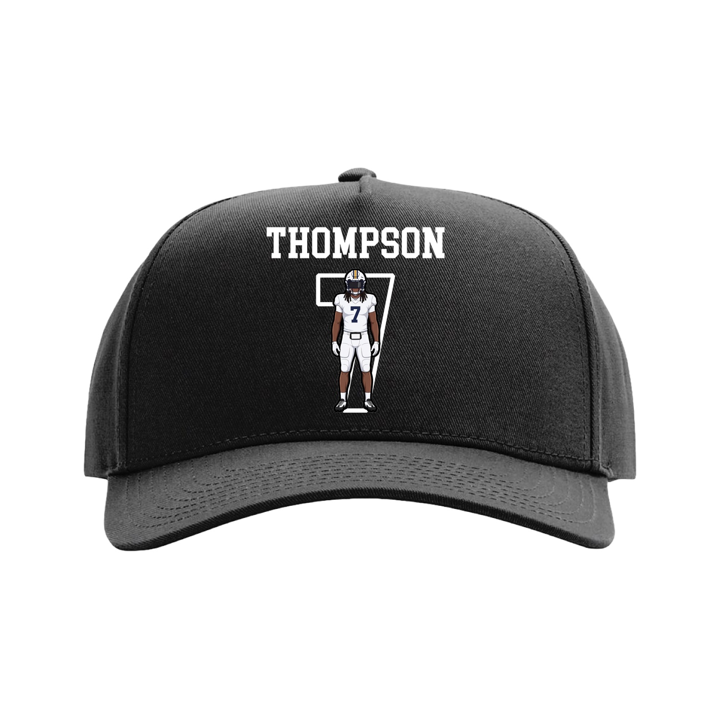 Full Fabric Five-Panel Champ Cap — Shirsey in Black