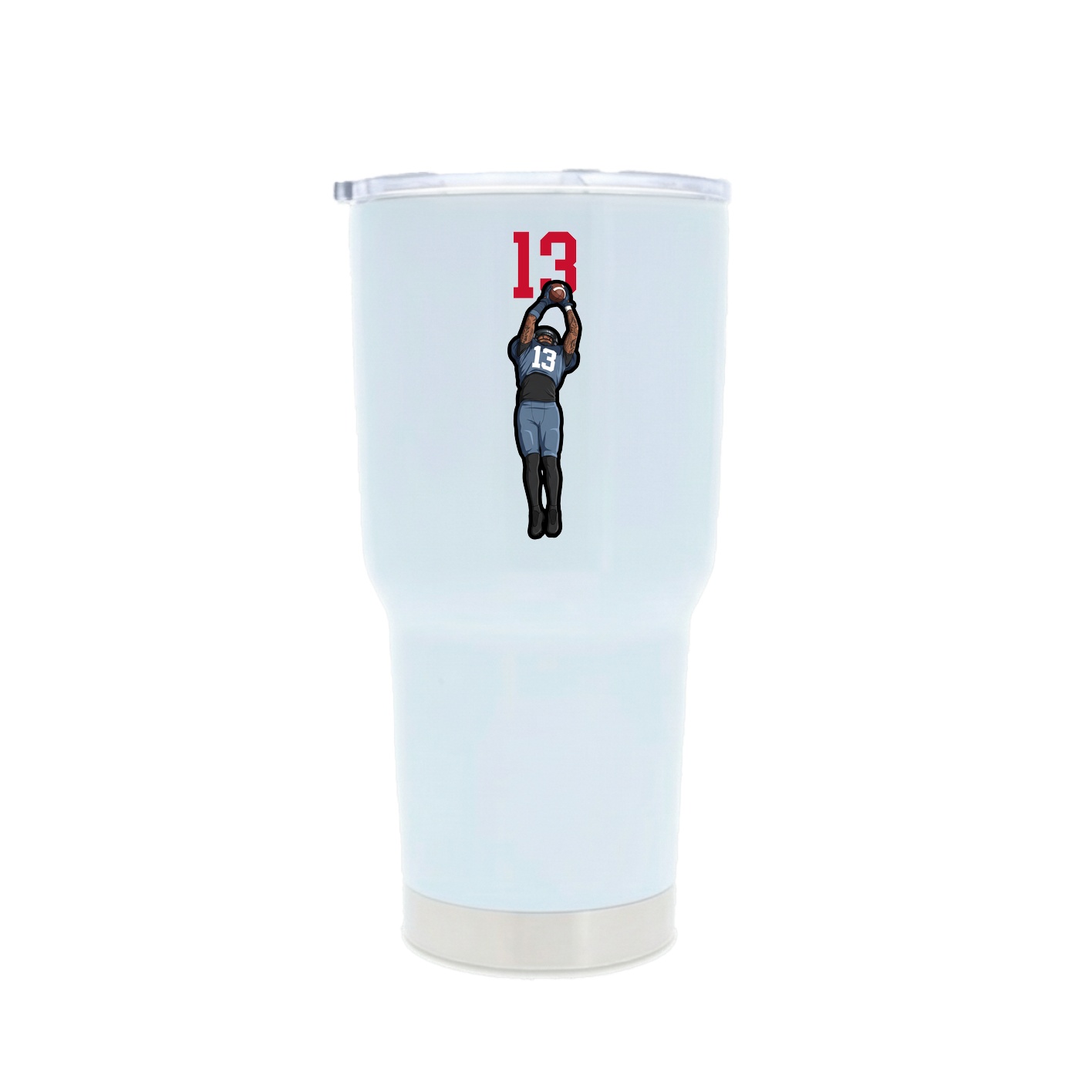 30oz Stainless Steel Tumbler — Number Top in White
