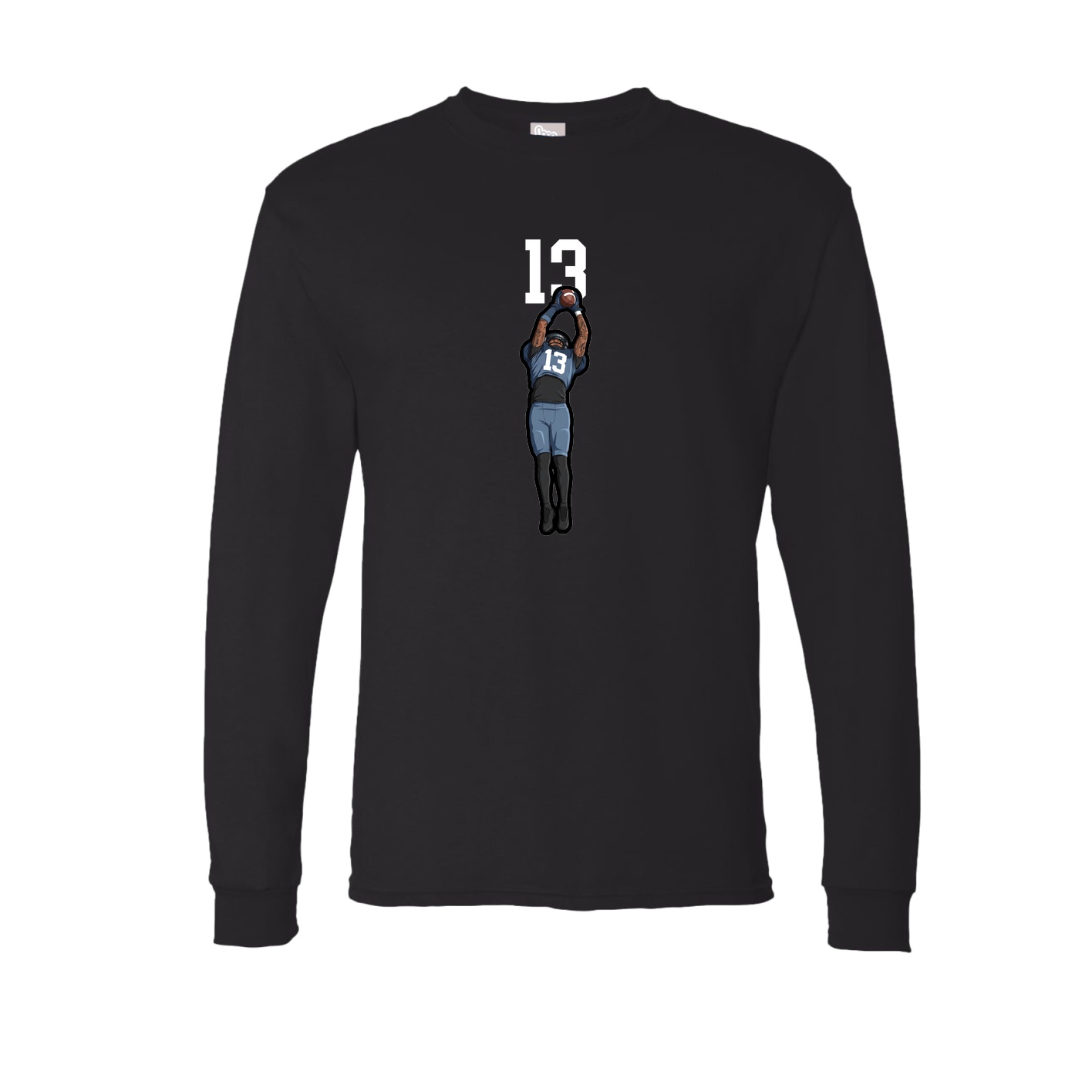 Long Sleeve Tee — Number Top in Black