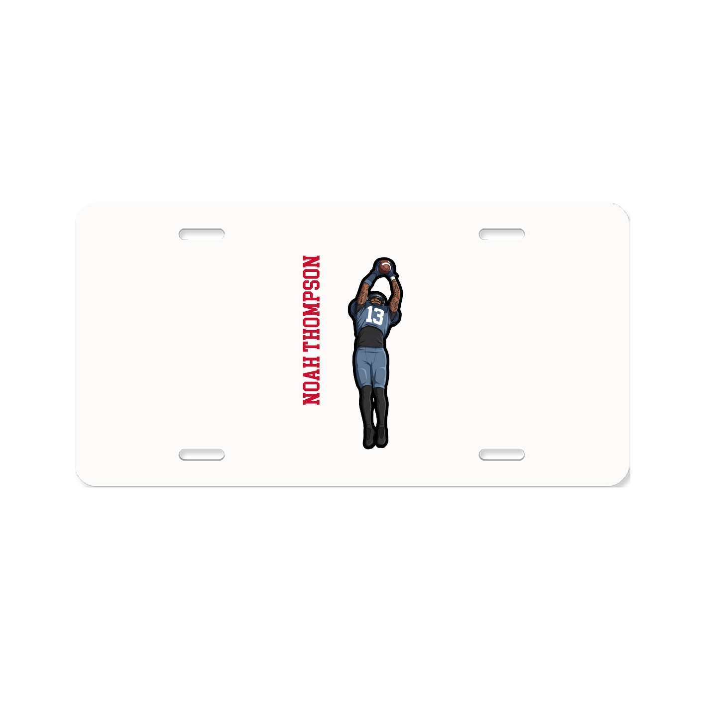 License Plate — Name Vertical in Classic