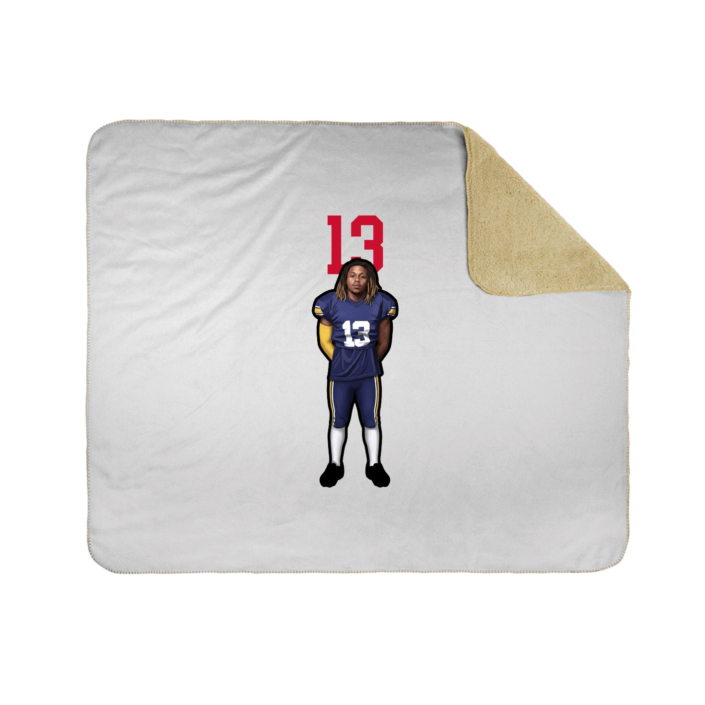 Throw Blanket — Number Top in White