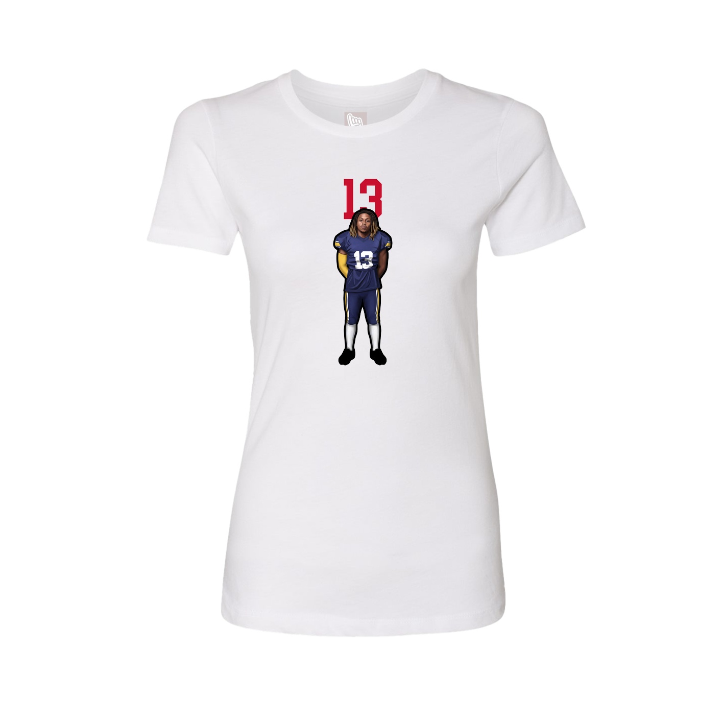 Womens Tee — Number Top in White