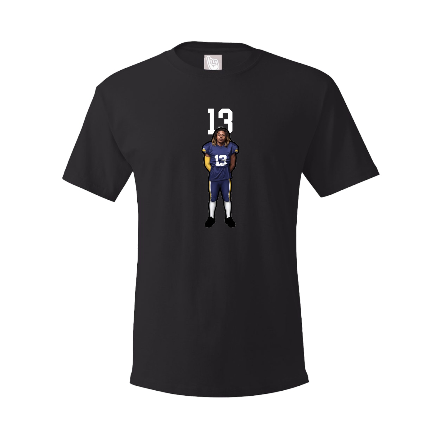 Youth Tee — Number Top in Black