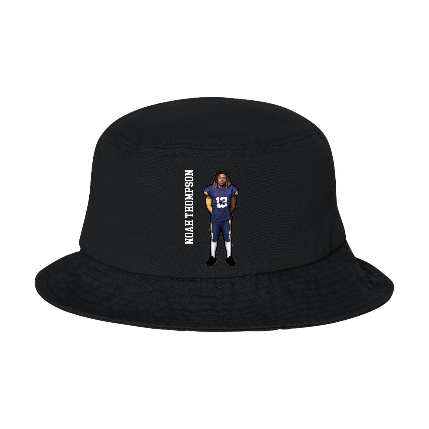 Bucket Cap — Name Vertical in Black