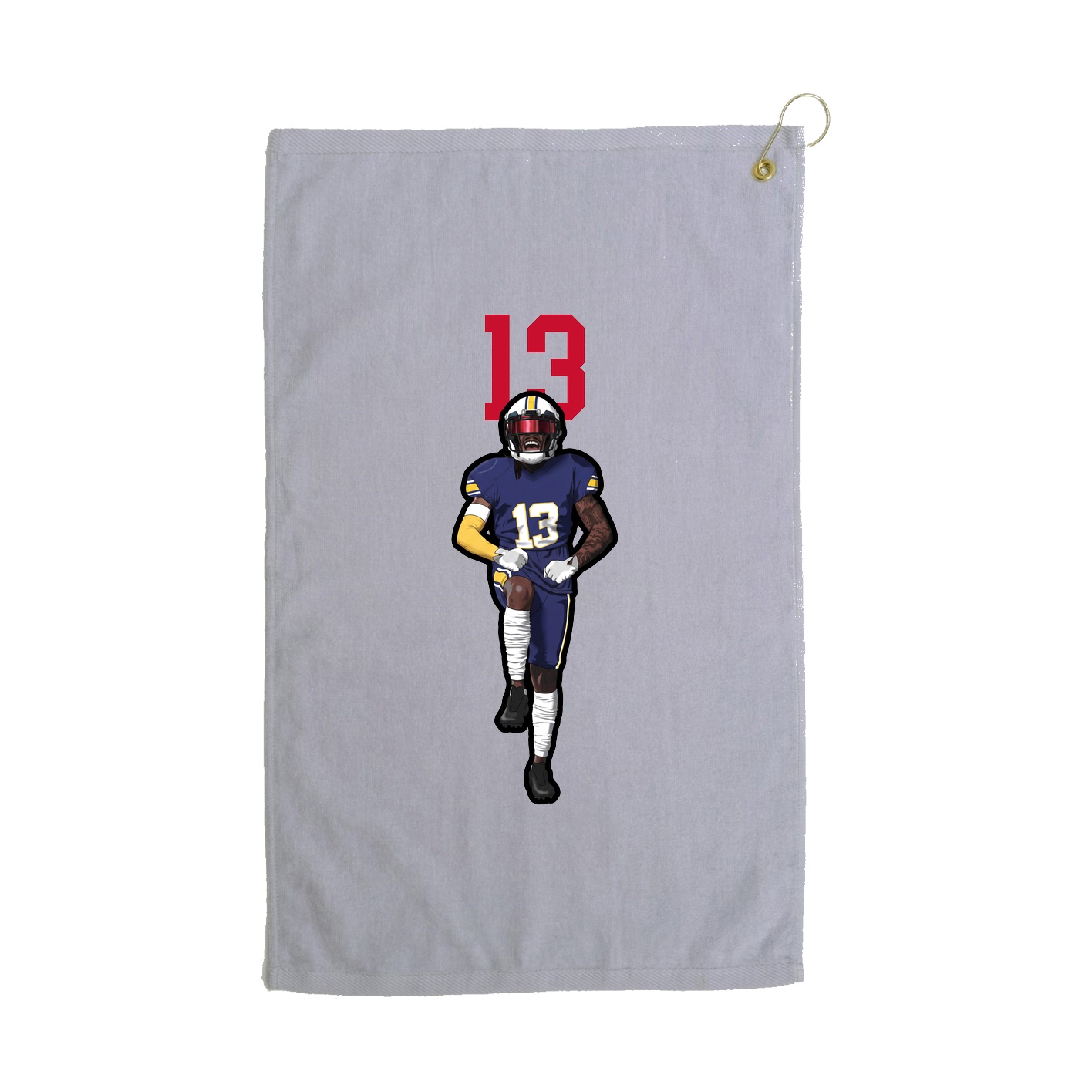 Golf Towel — Number Top in Grey