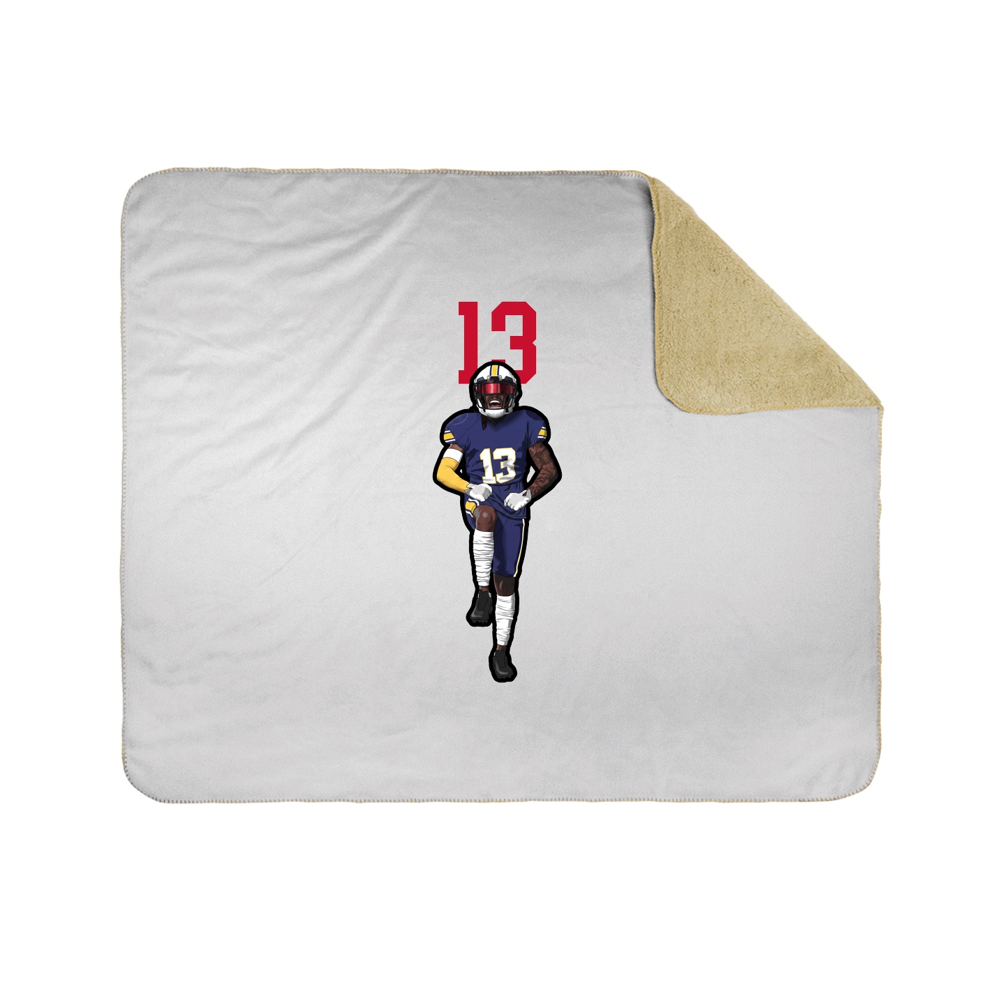 Throw Blanket — Number Top in White