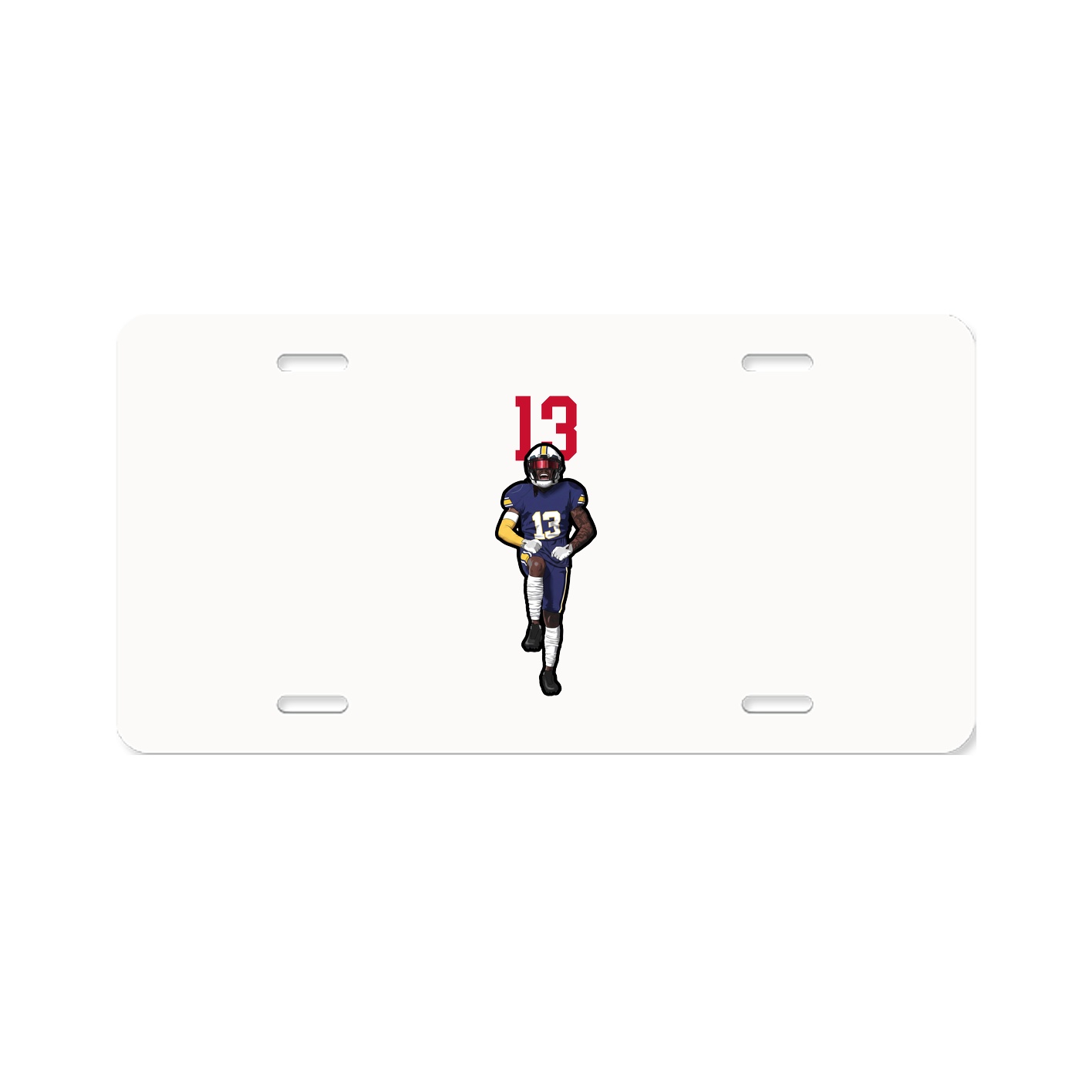 License Plate — Number Top in Classic
