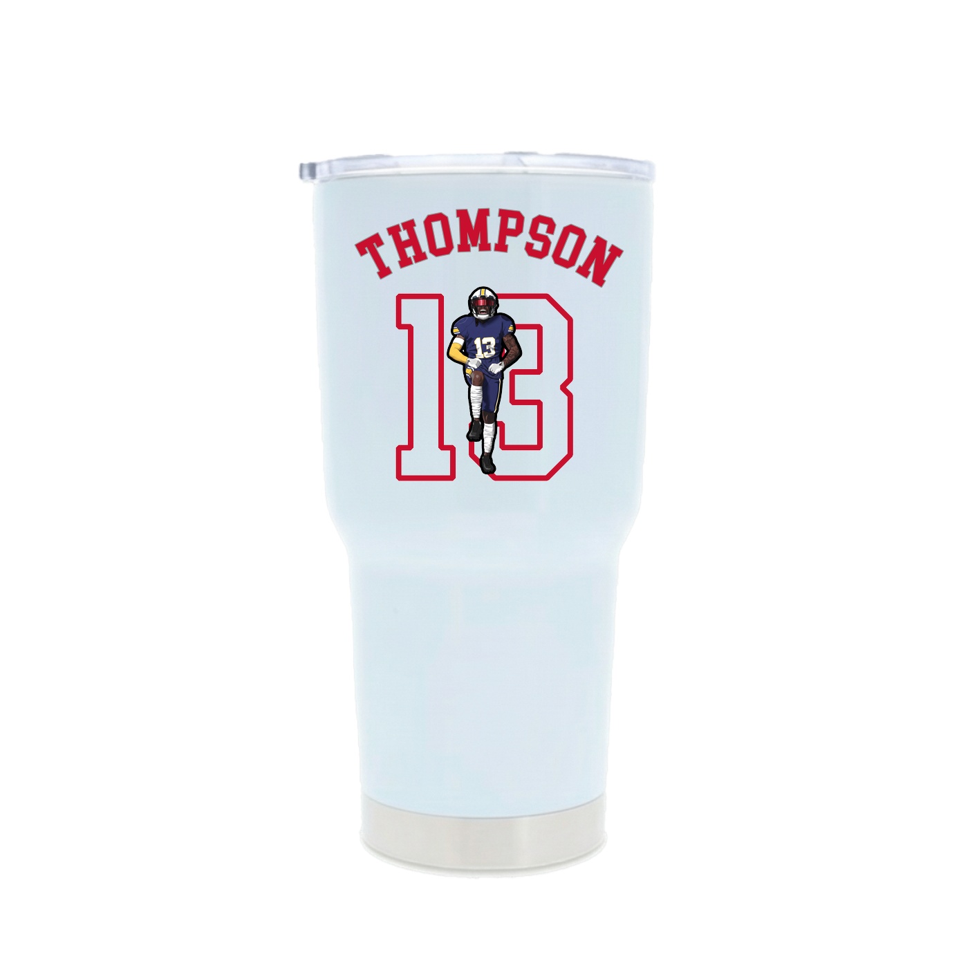 30oz Stainless Steel Tumbler — Shirsey Arch in White